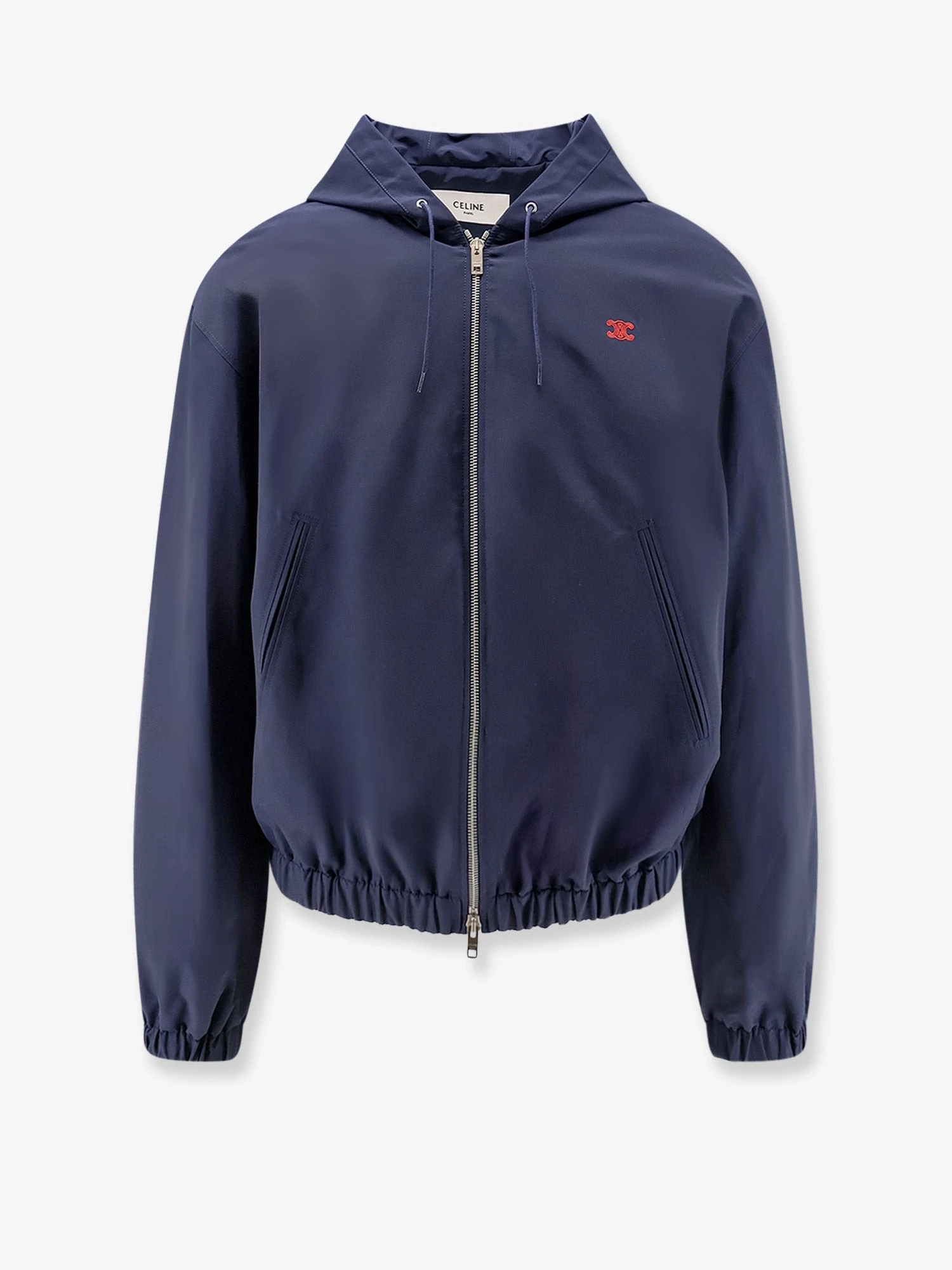 Cotton blend hooded jacket