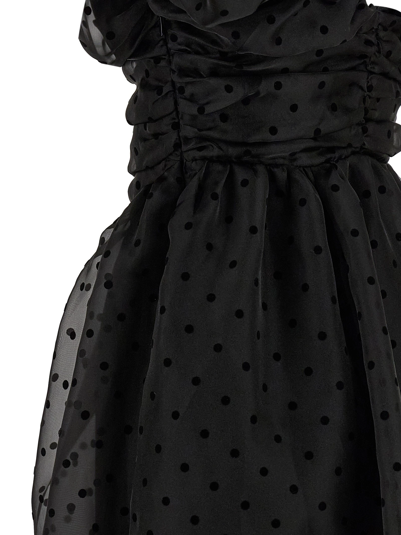 'Black Organza Ruched' dress