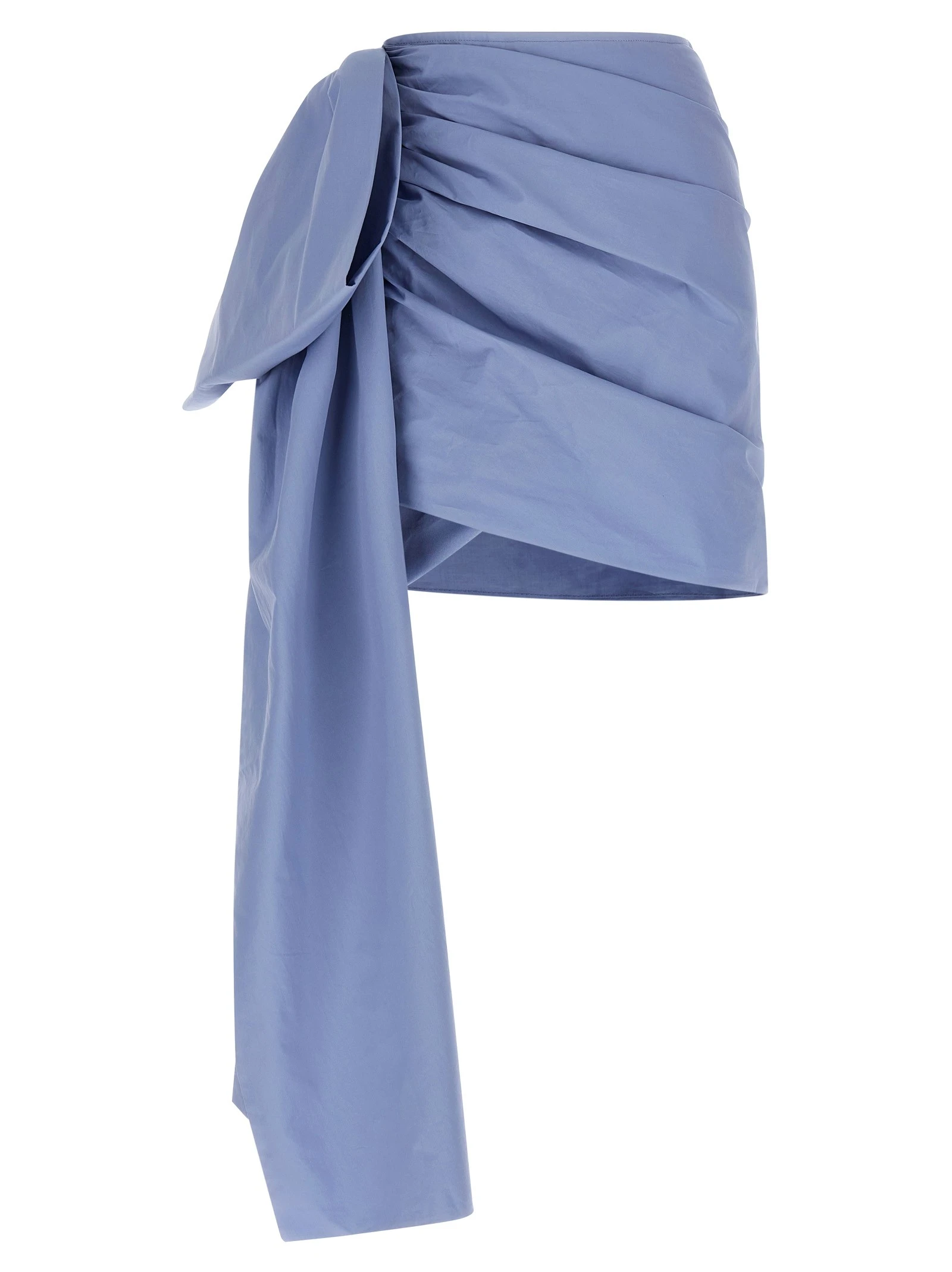 'Blue Cotton Tie Side Mini' skirt