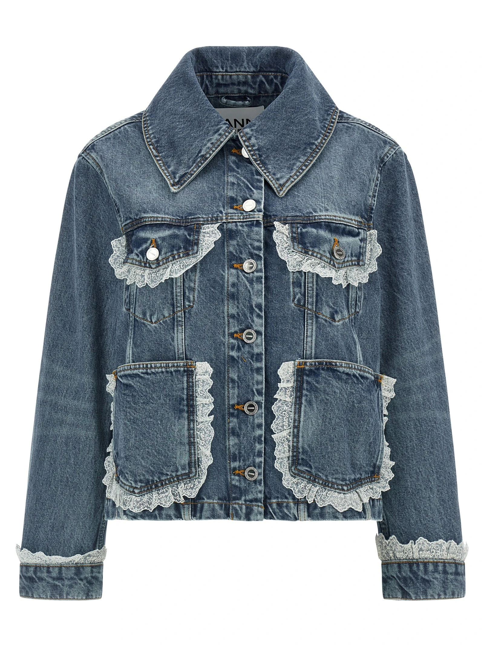 Denim and lace jacket