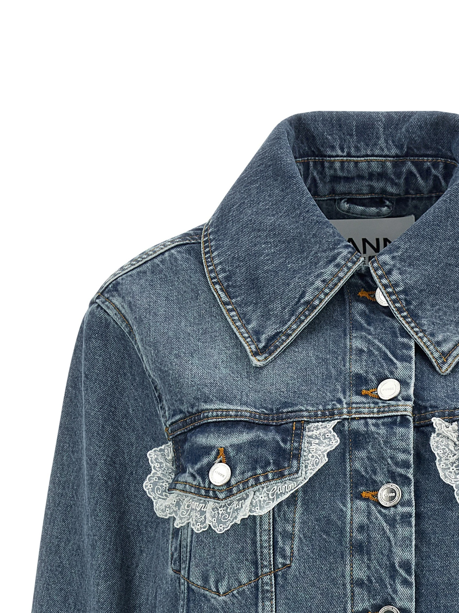 Denim and lace jacket