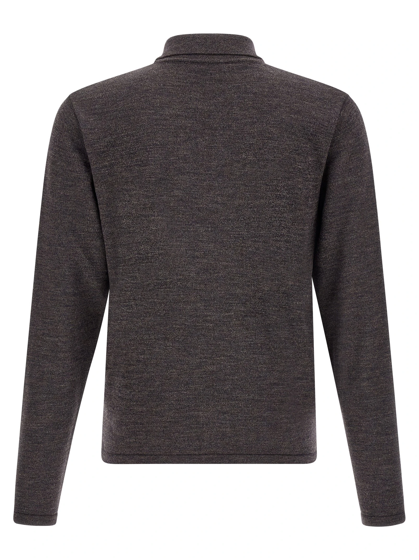 Mouliné wool polo shirt