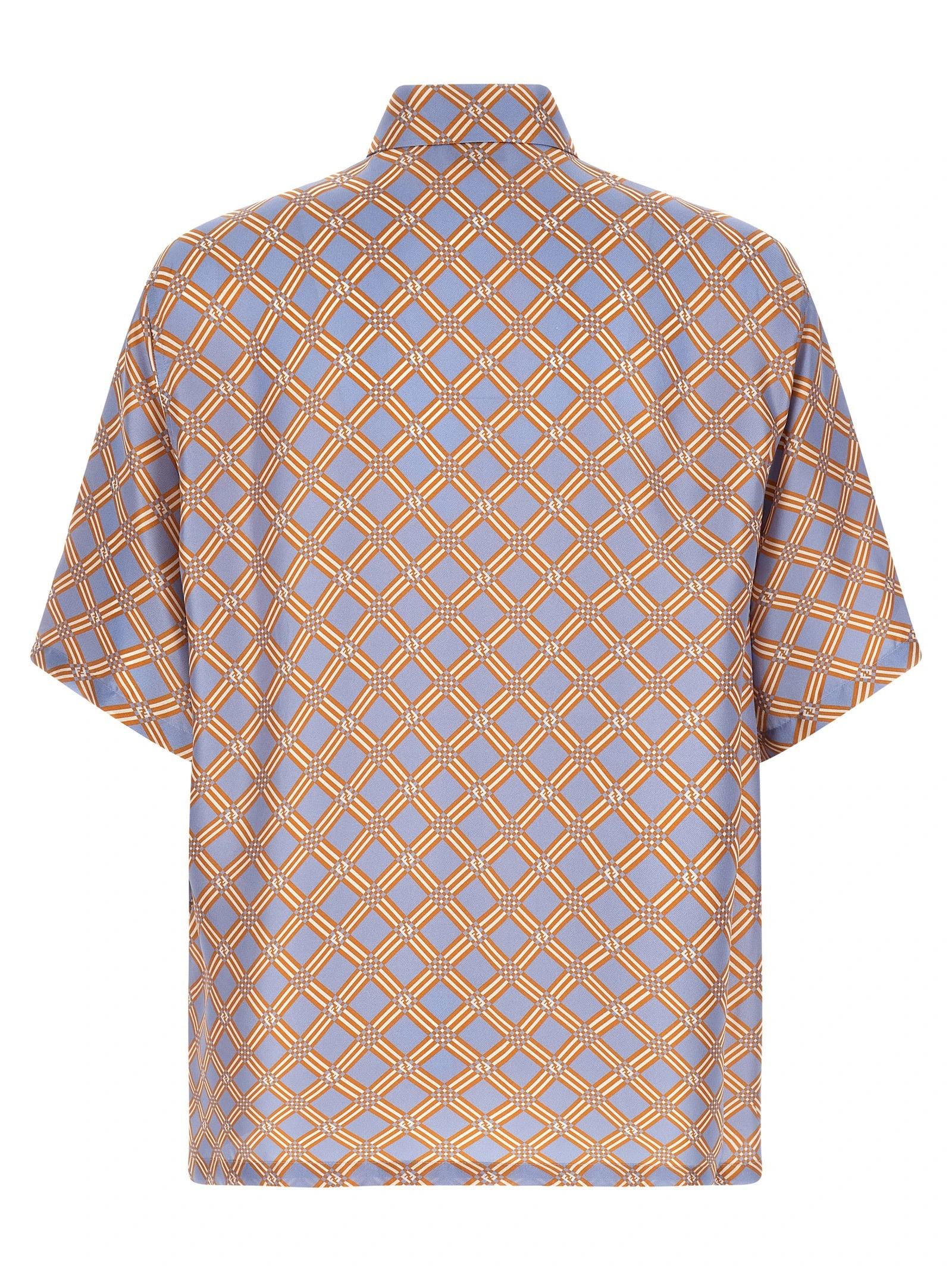'Net' print silk shirt
