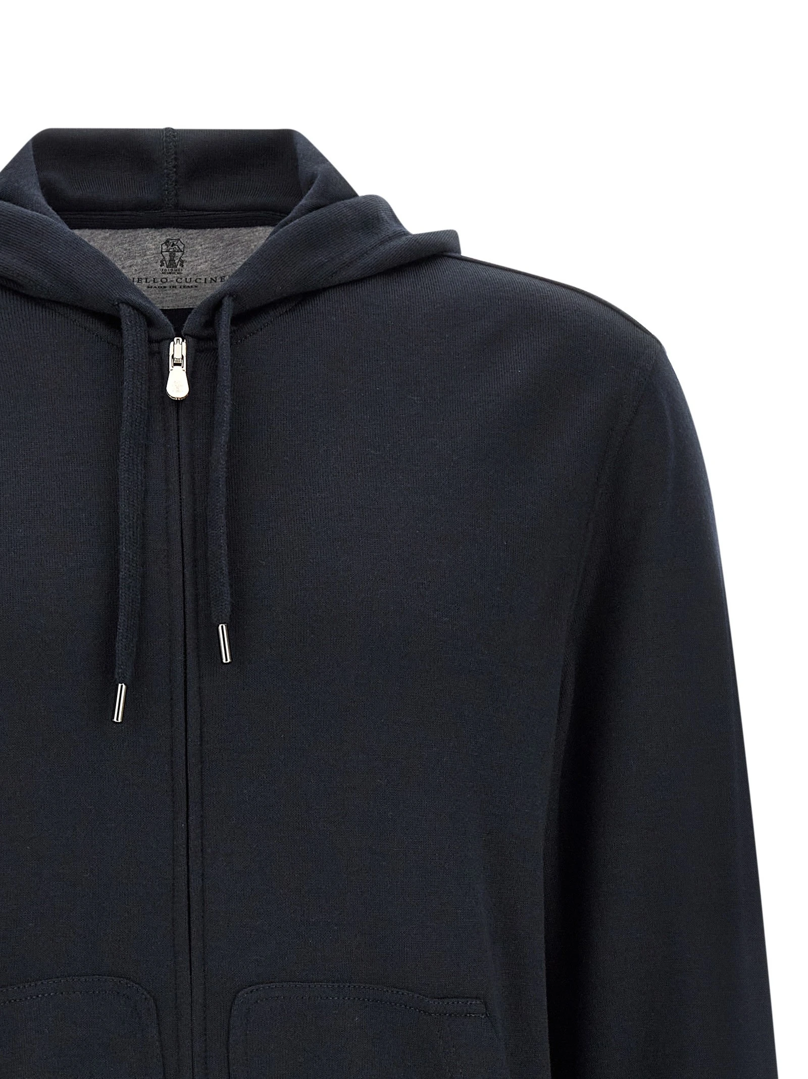 Cashmere and silk hoodie