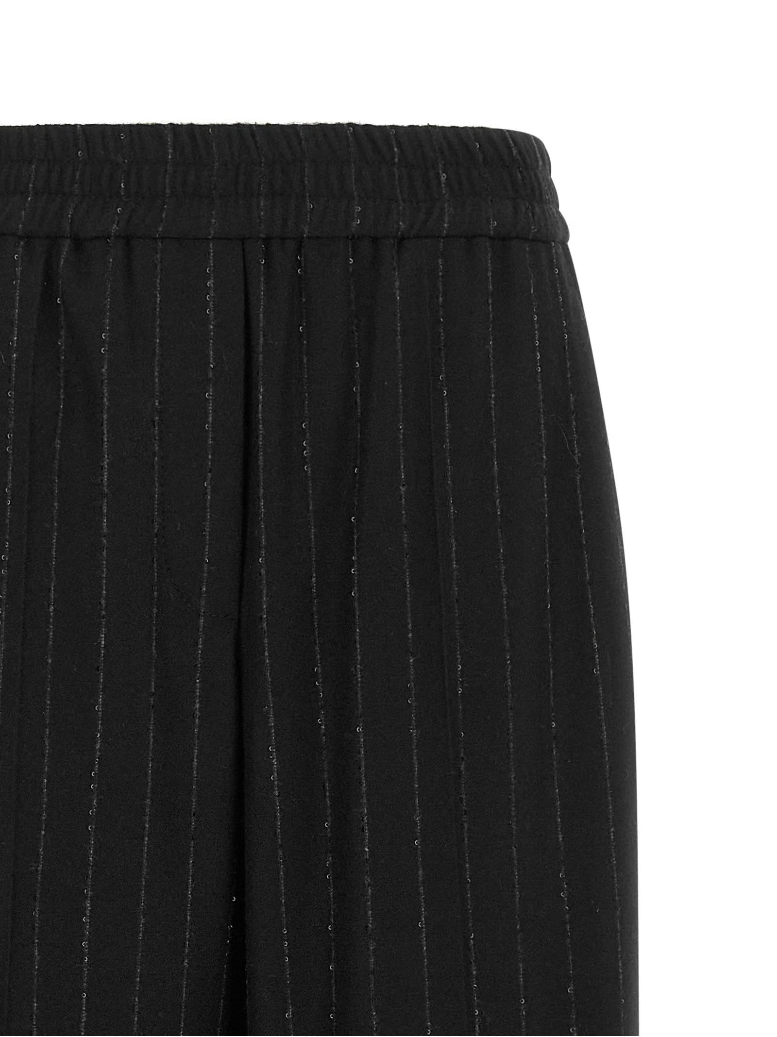 Micro sequin pinstripe pants