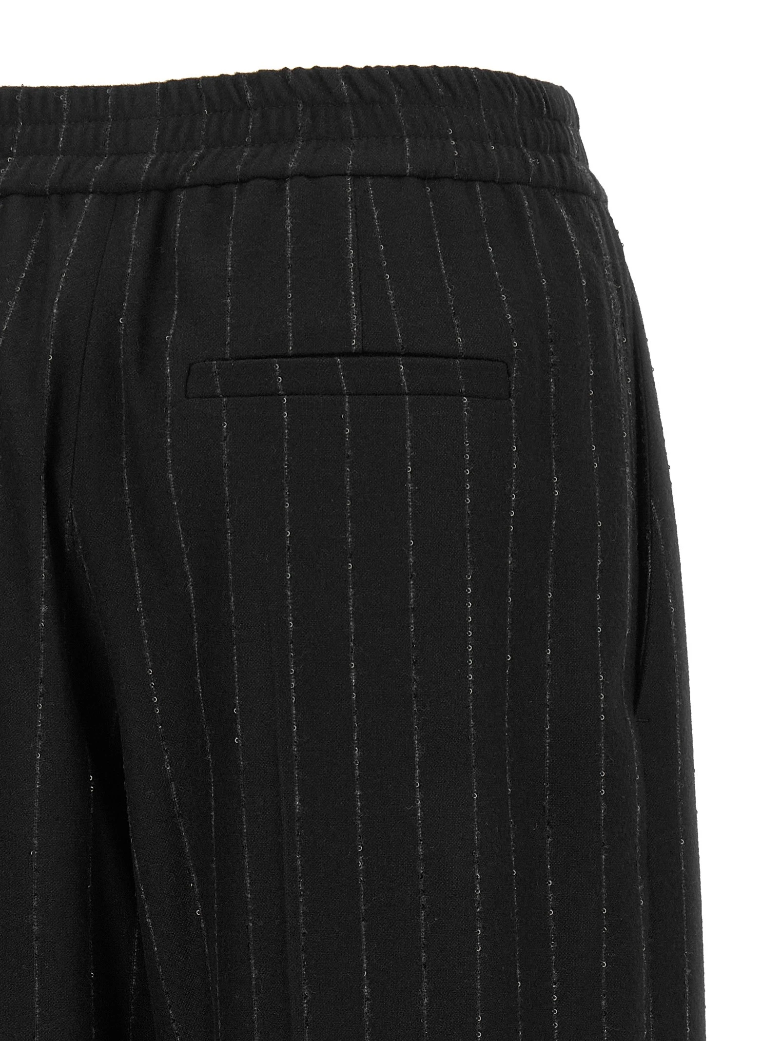 Micro sequin pinstripe pants