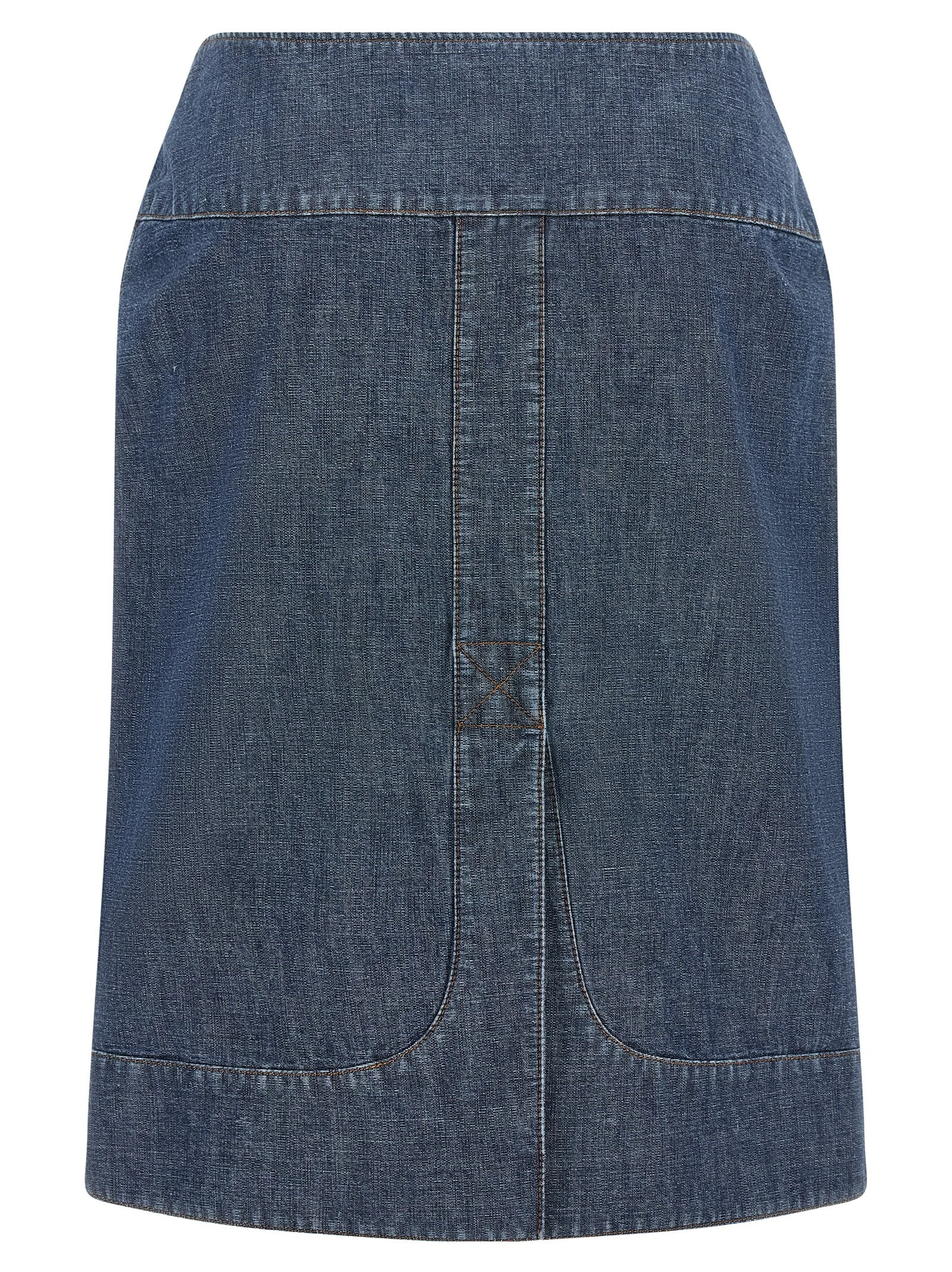 Chambray denim skirt