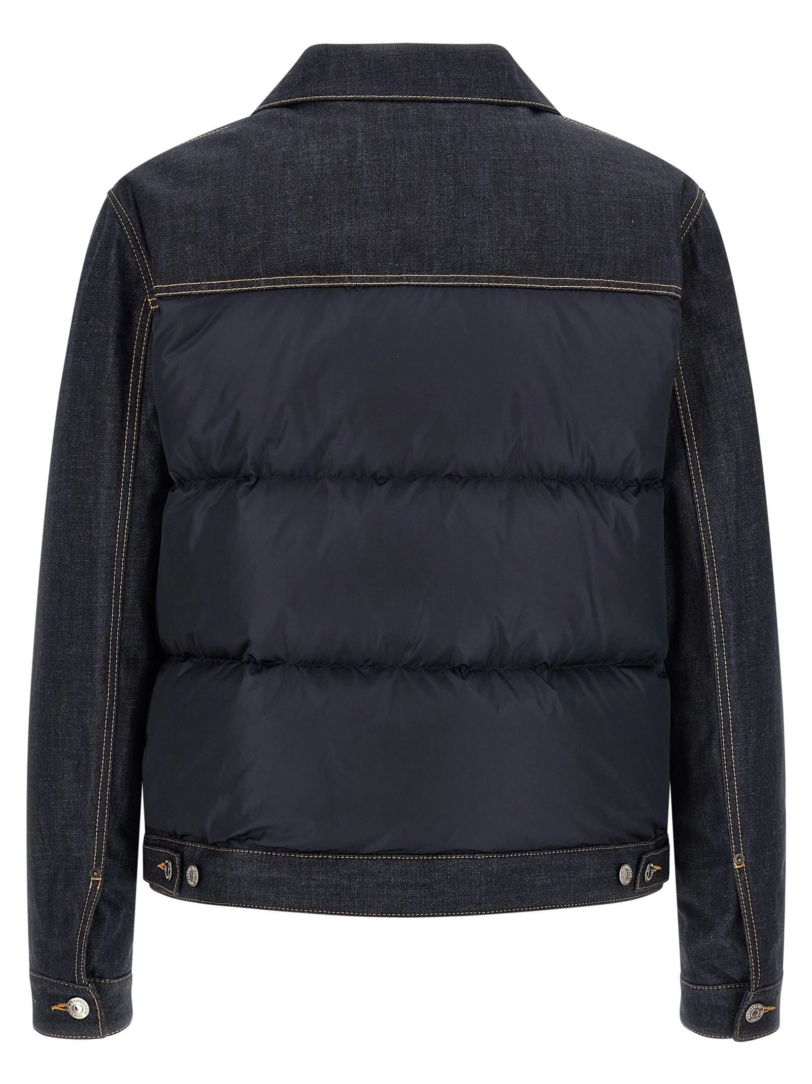Padded 'Hybrid' trucker jacket