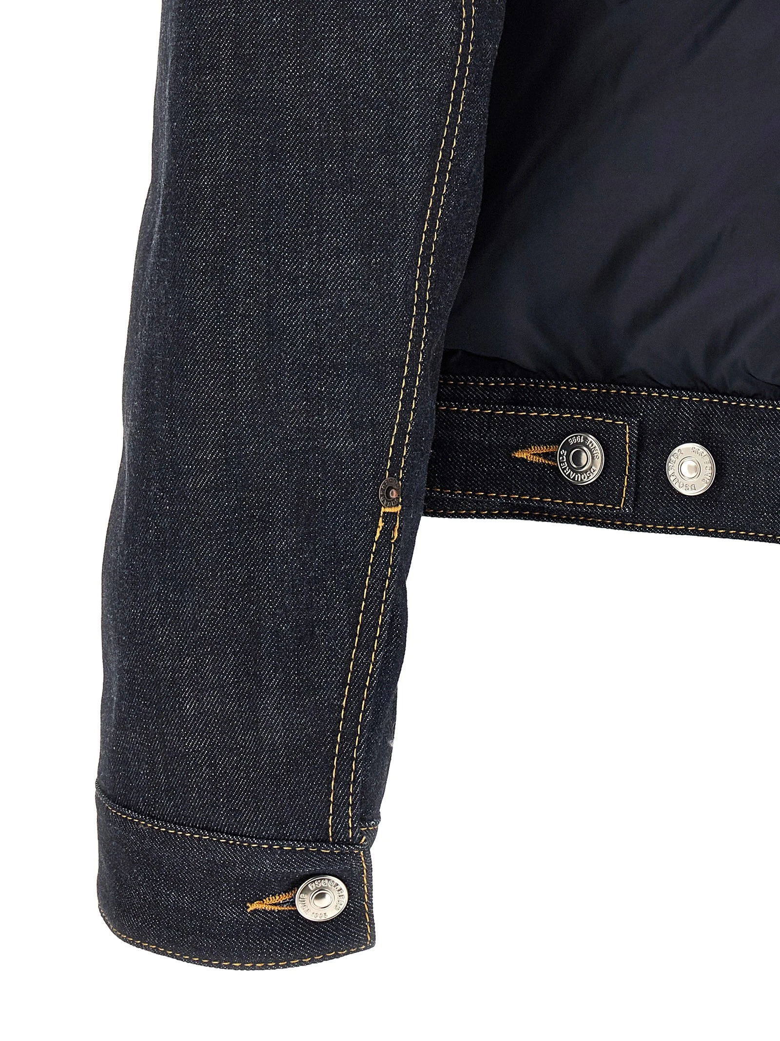 Padded 'Hybrid' trucker jacket
