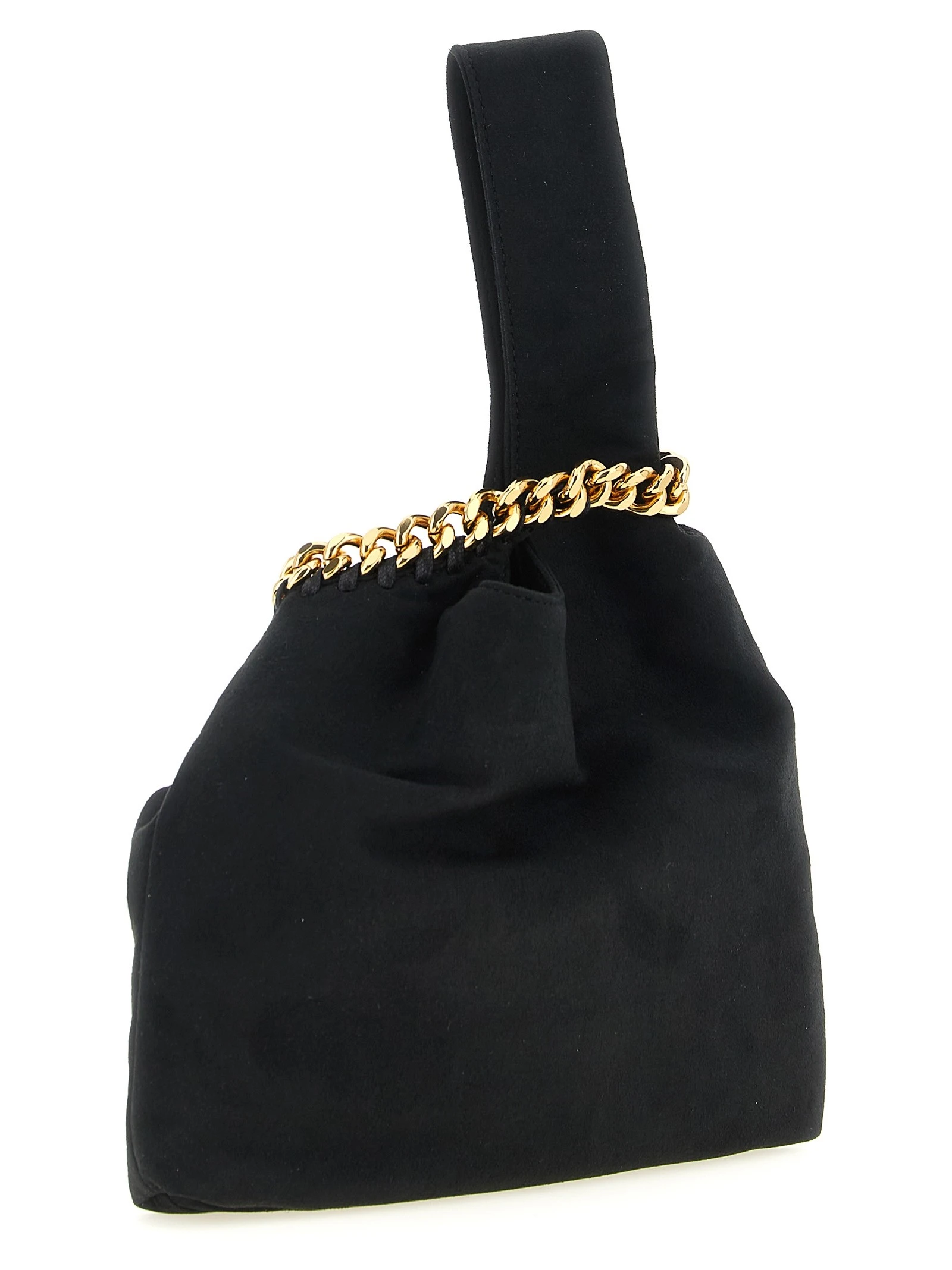 'Wristlet' suede handbag