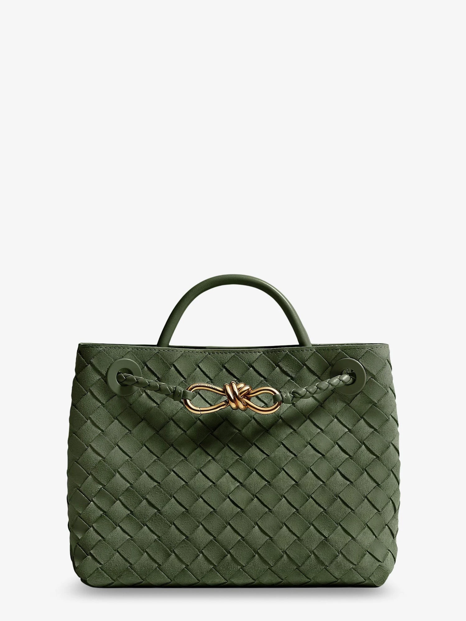 Small Andiamo suede handbag with Intrecciato motif