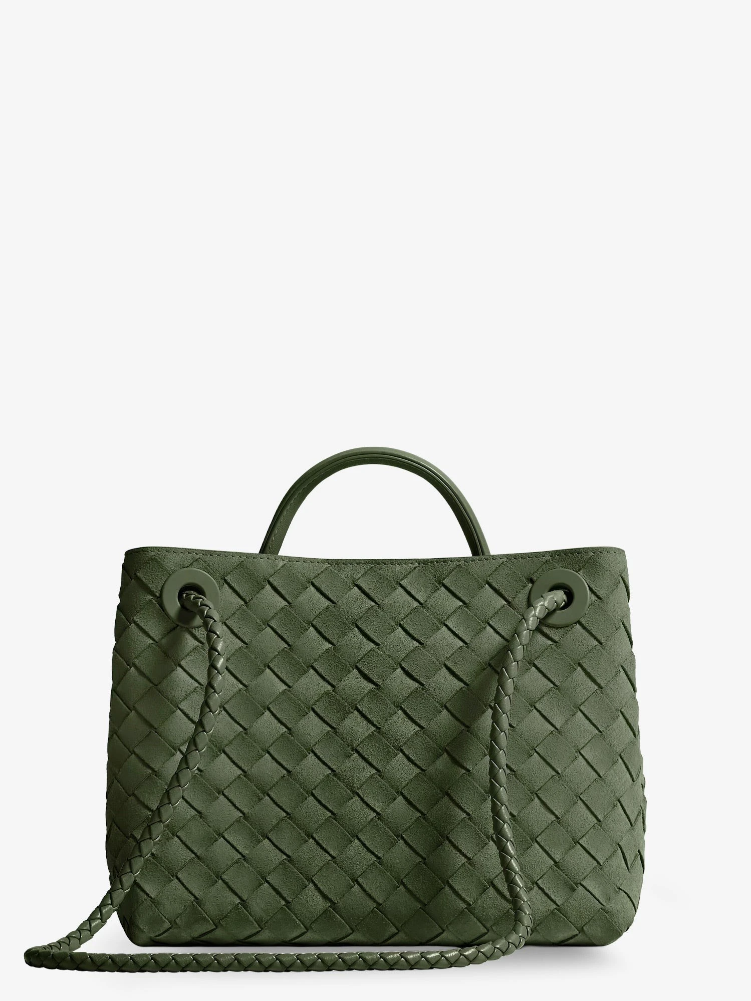 Small Andiamo suede handbag with Intrecciato motif