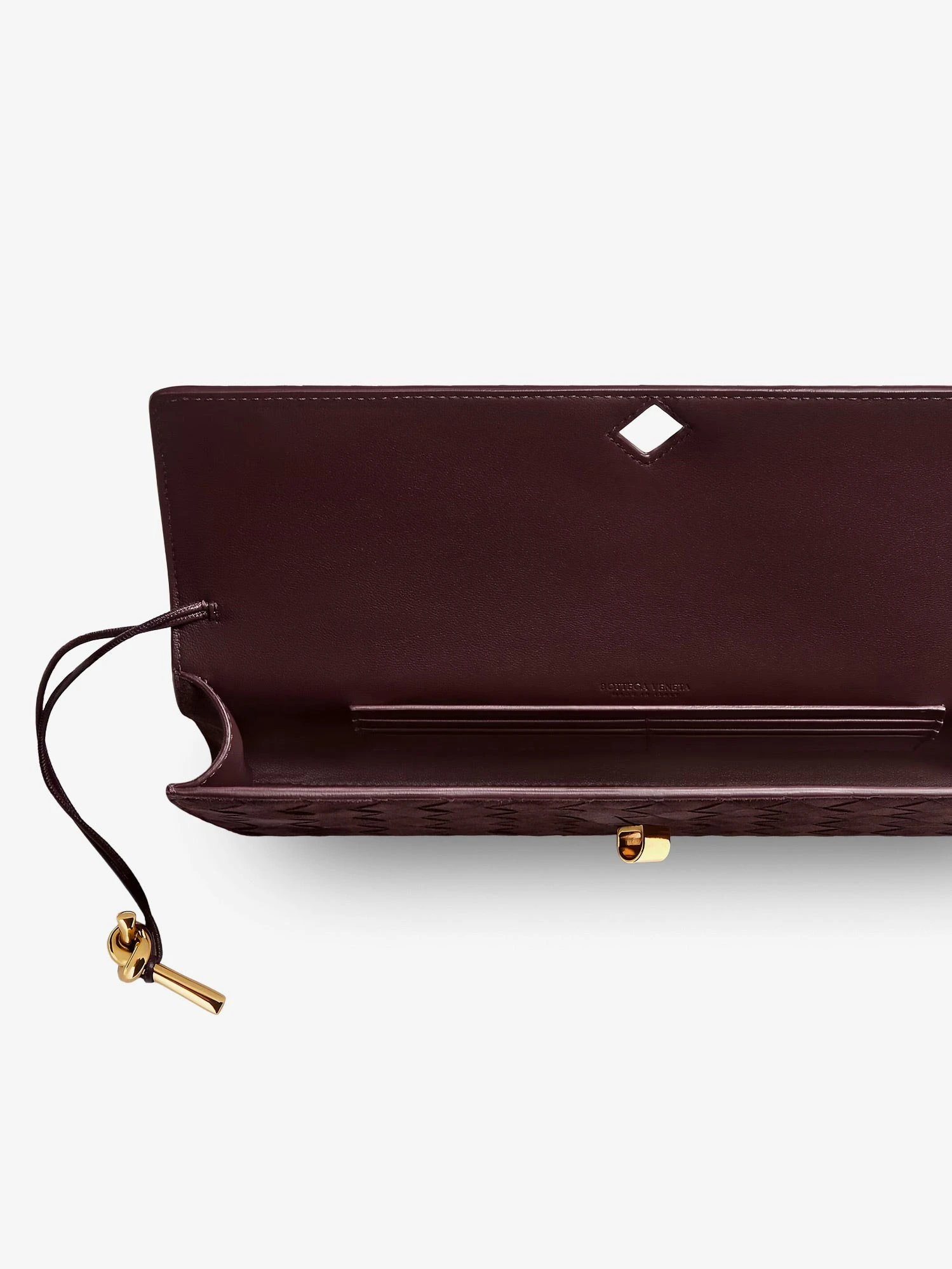 Andiamo Suede Clutch with Intrecciato pattern