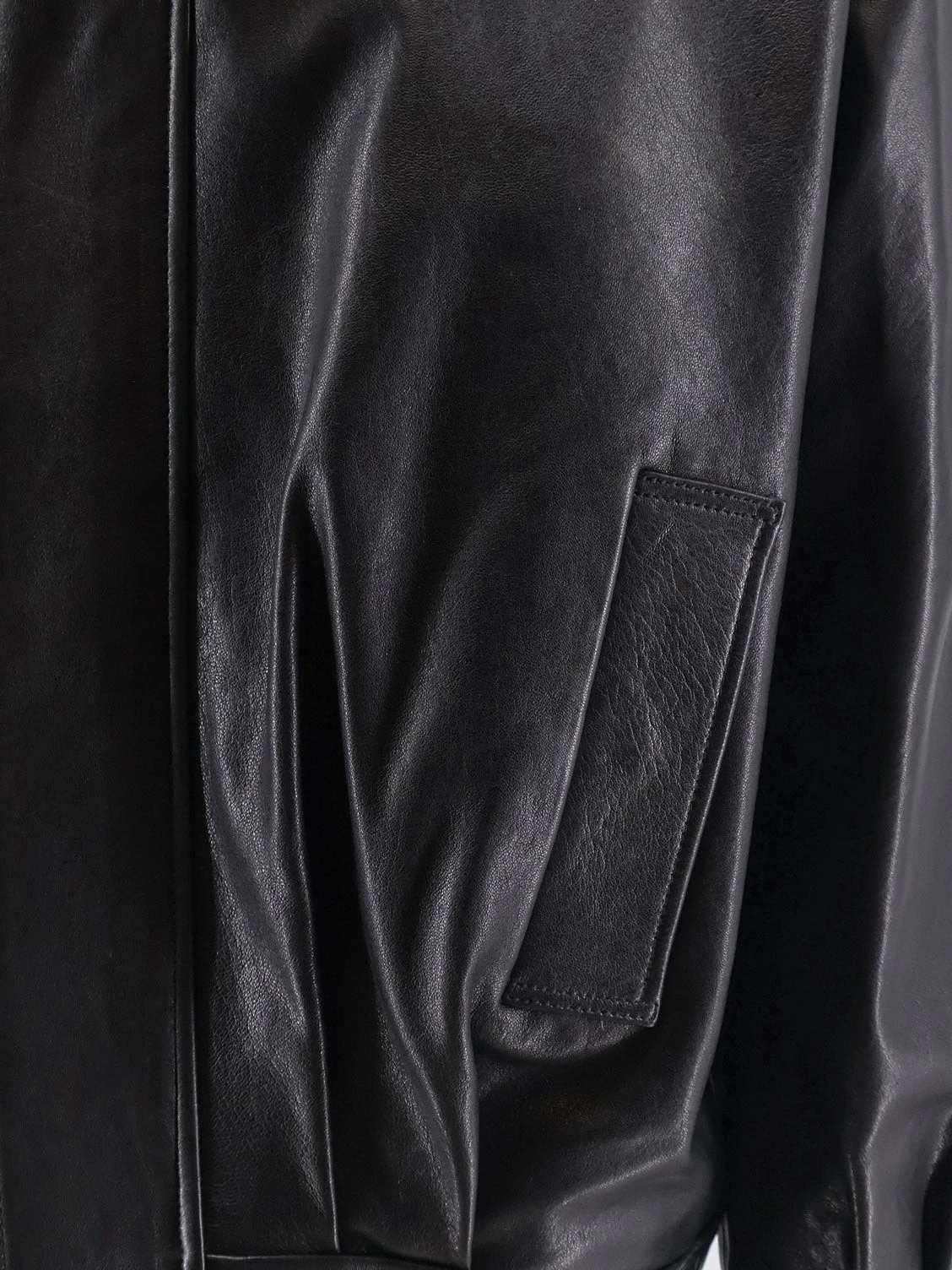 Paulo black leather jacket