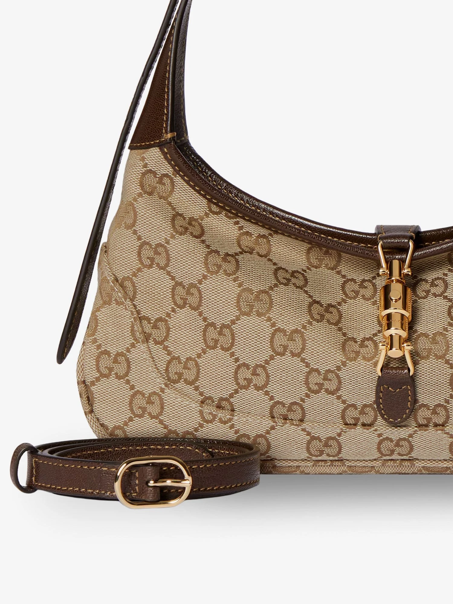 Jackie Slim GG Fabric and leather shoulder bag