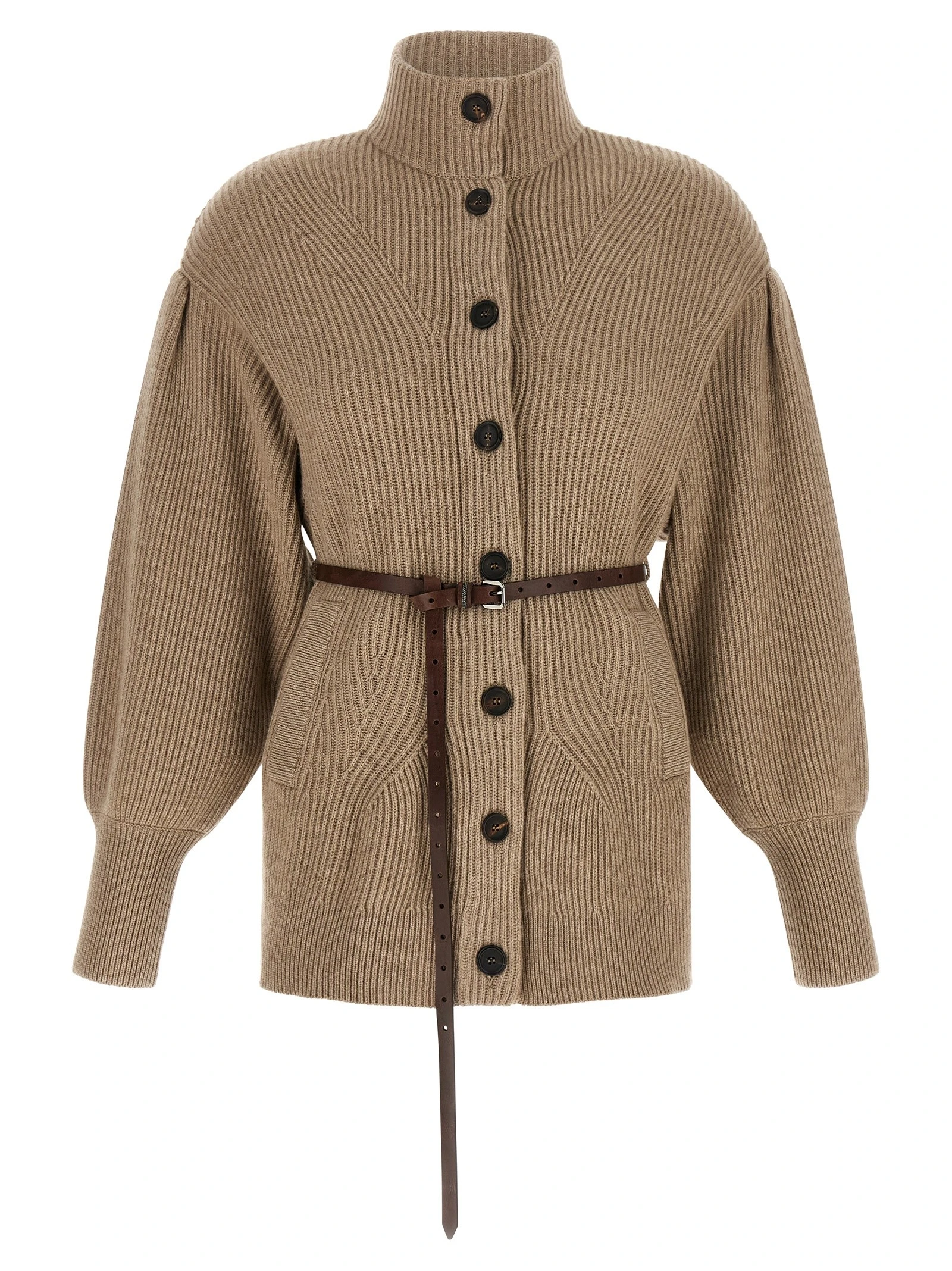 English half-ribbed cardigan