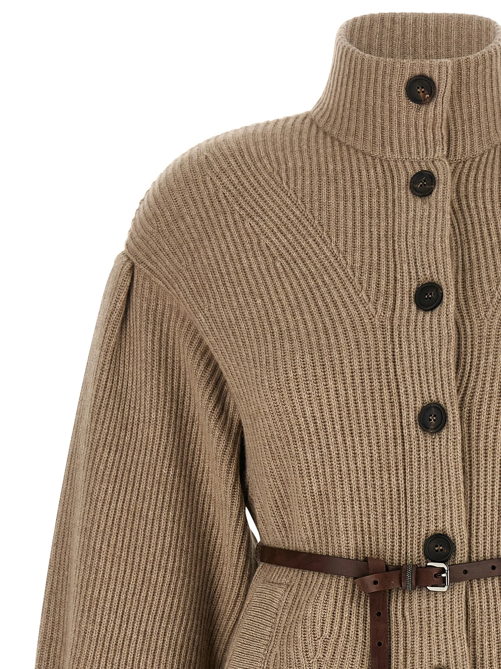 English half-ribbed cardigan