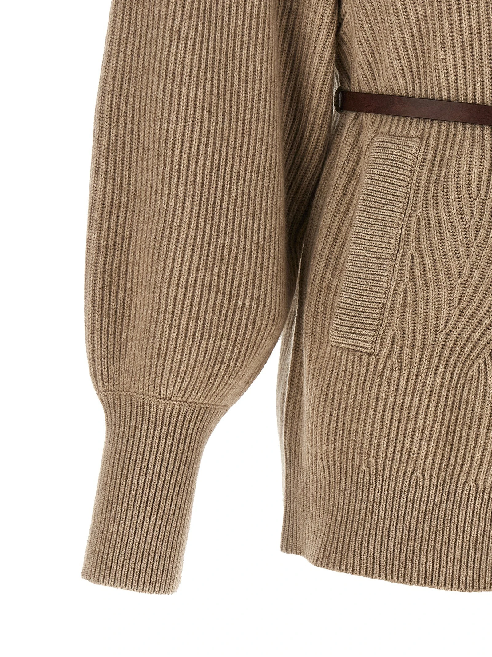 English half-ribbed cardigan