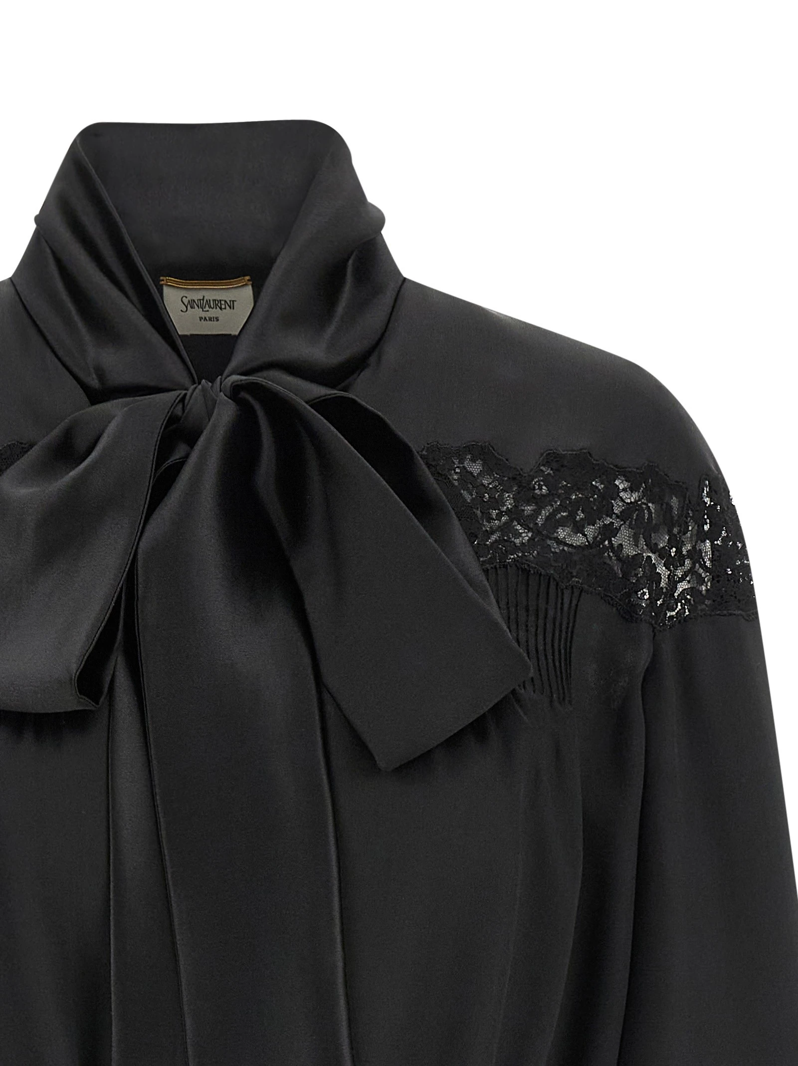 Lace silk shirt