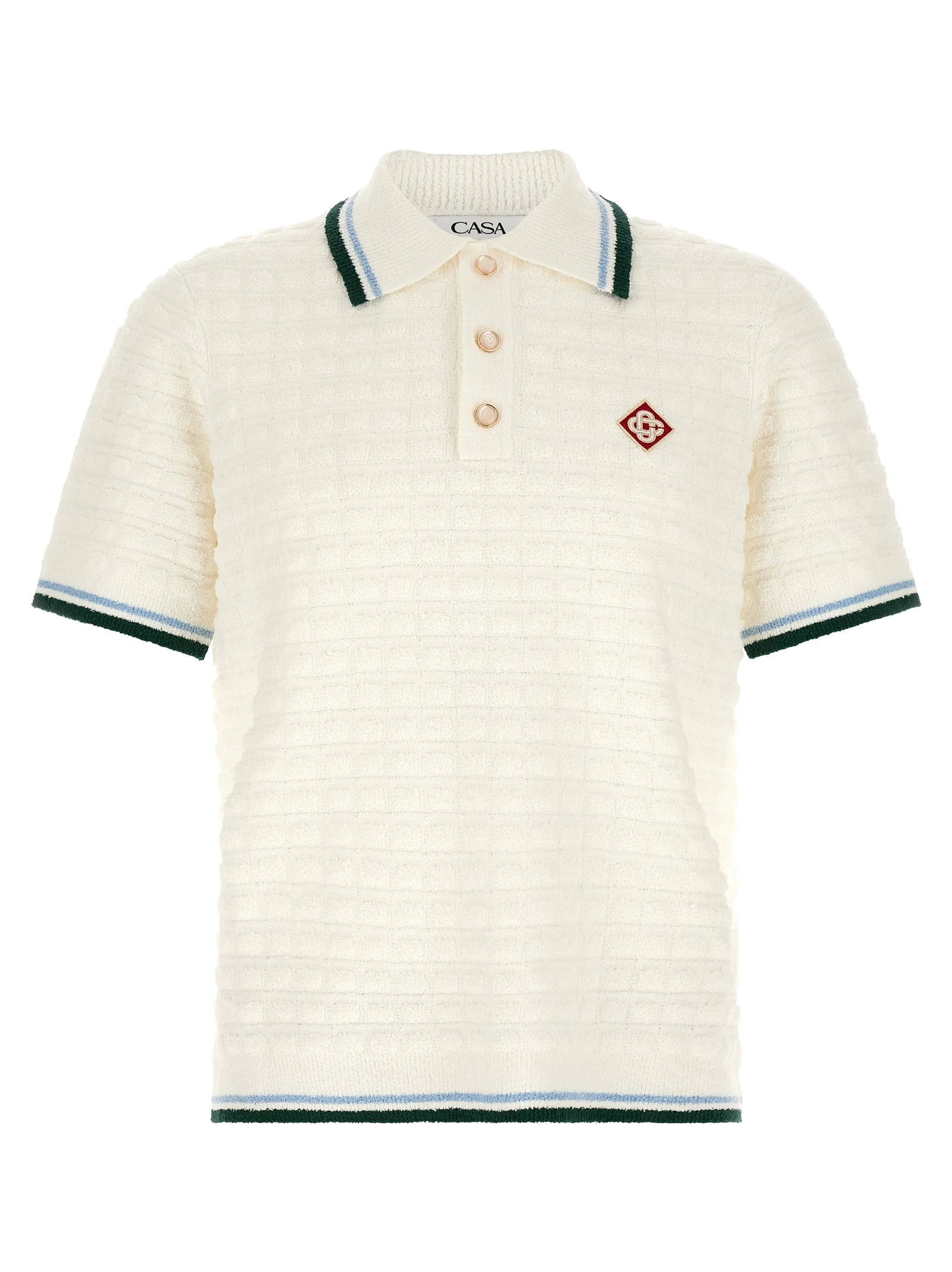 Bouclé polo shirt