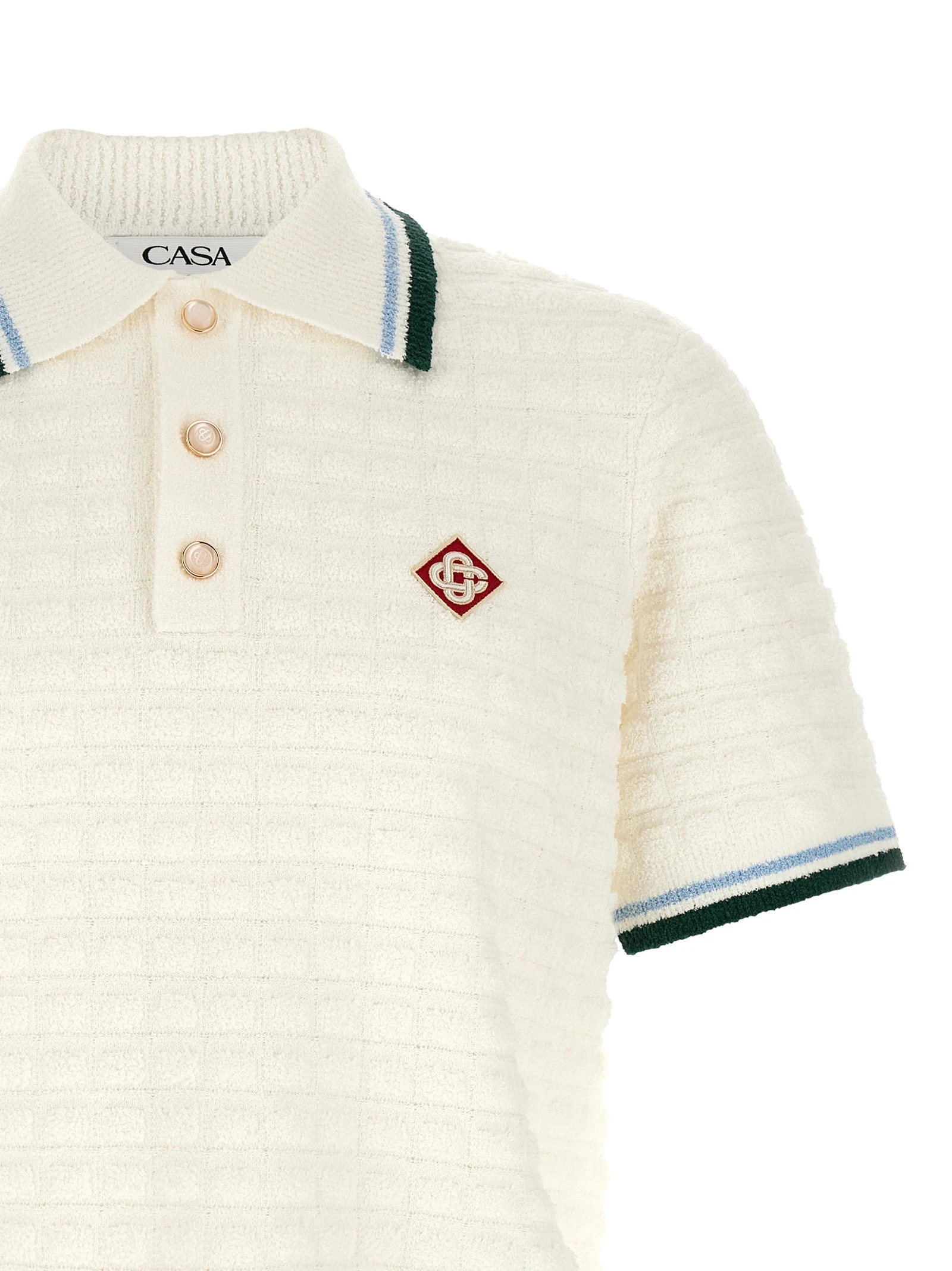 Bouclé polo shirt