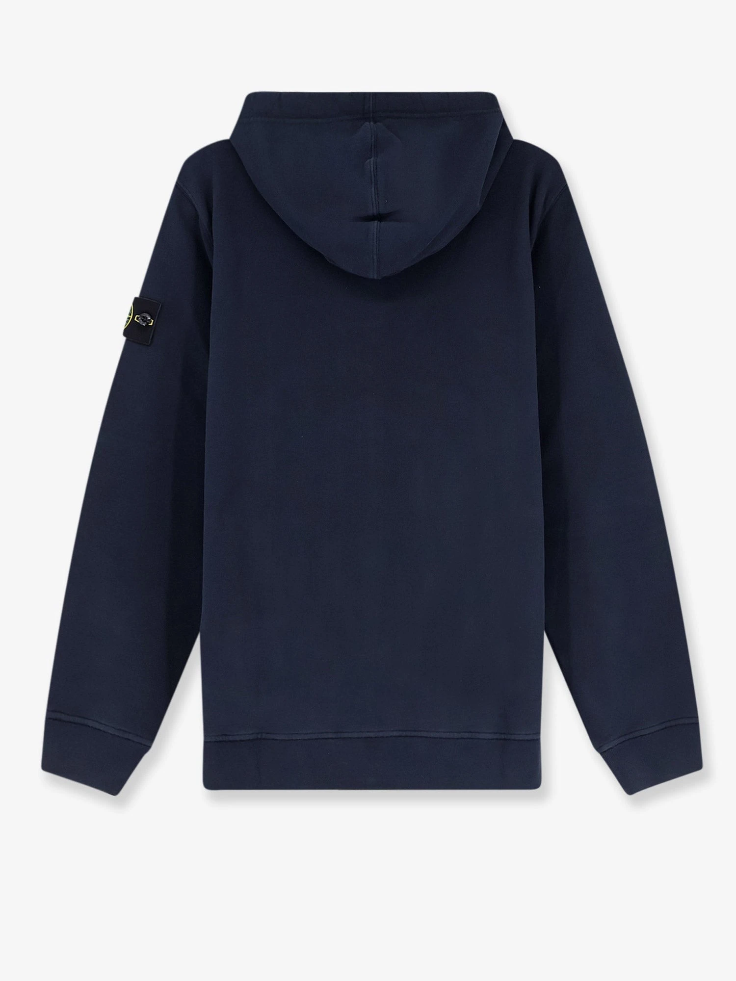 Cotton sweatshirt with side logo patch