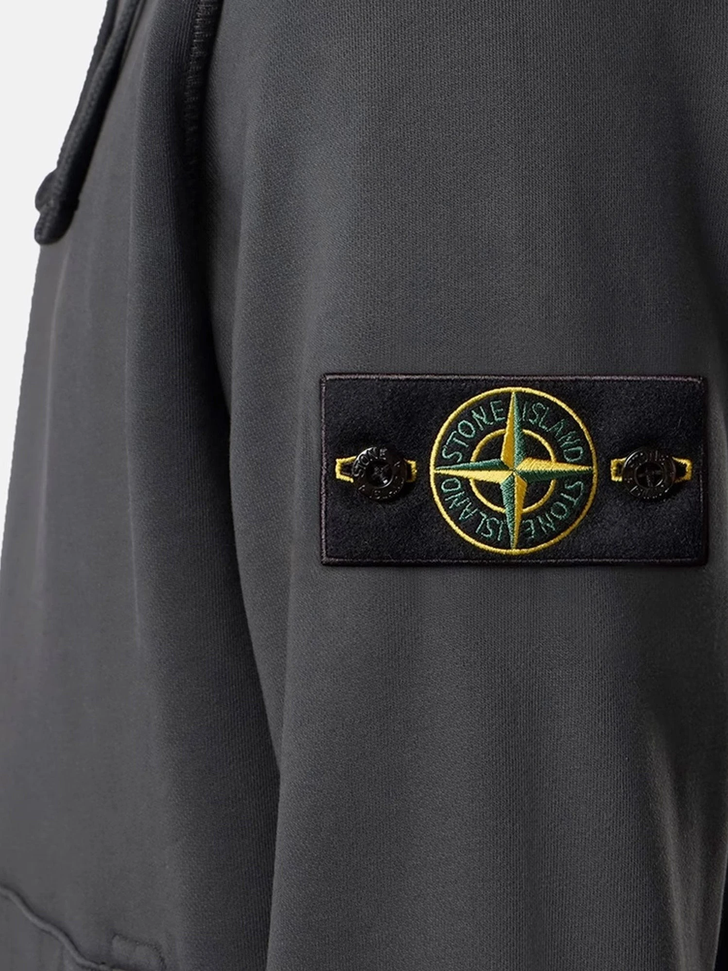 Cotton sweatshirt with side logo patch