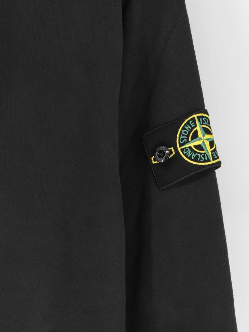 Cotton sweatshirt with side logo patch