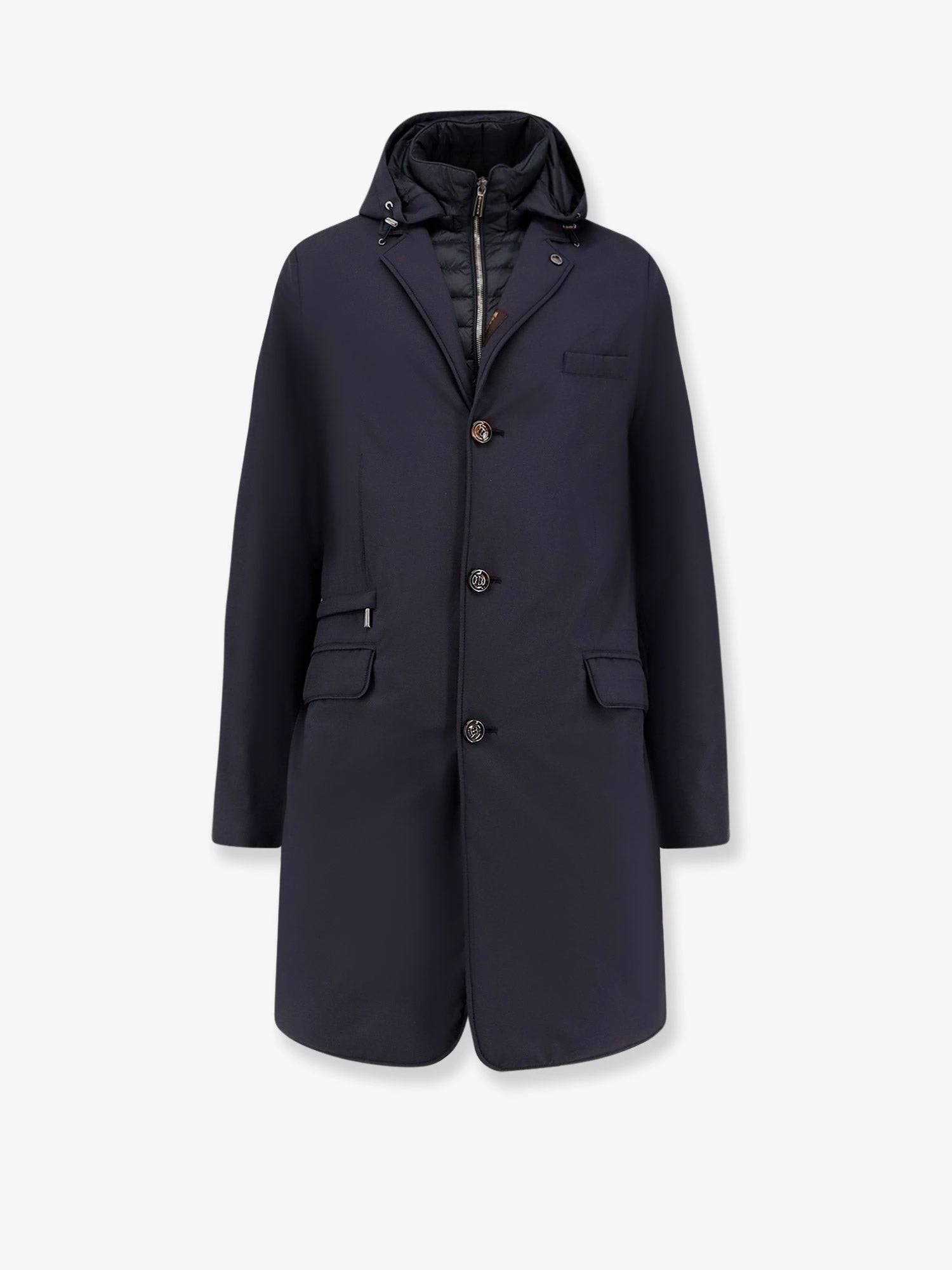Redon-Skt padded nylon long jacket