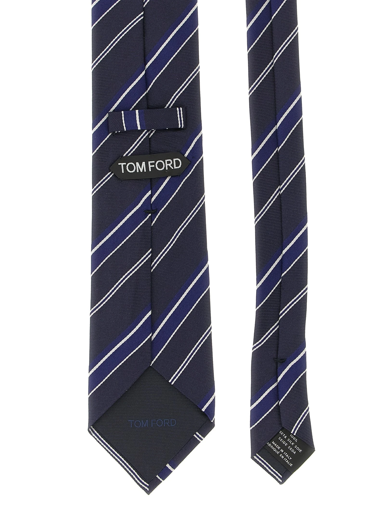 Diagonal striped tie
