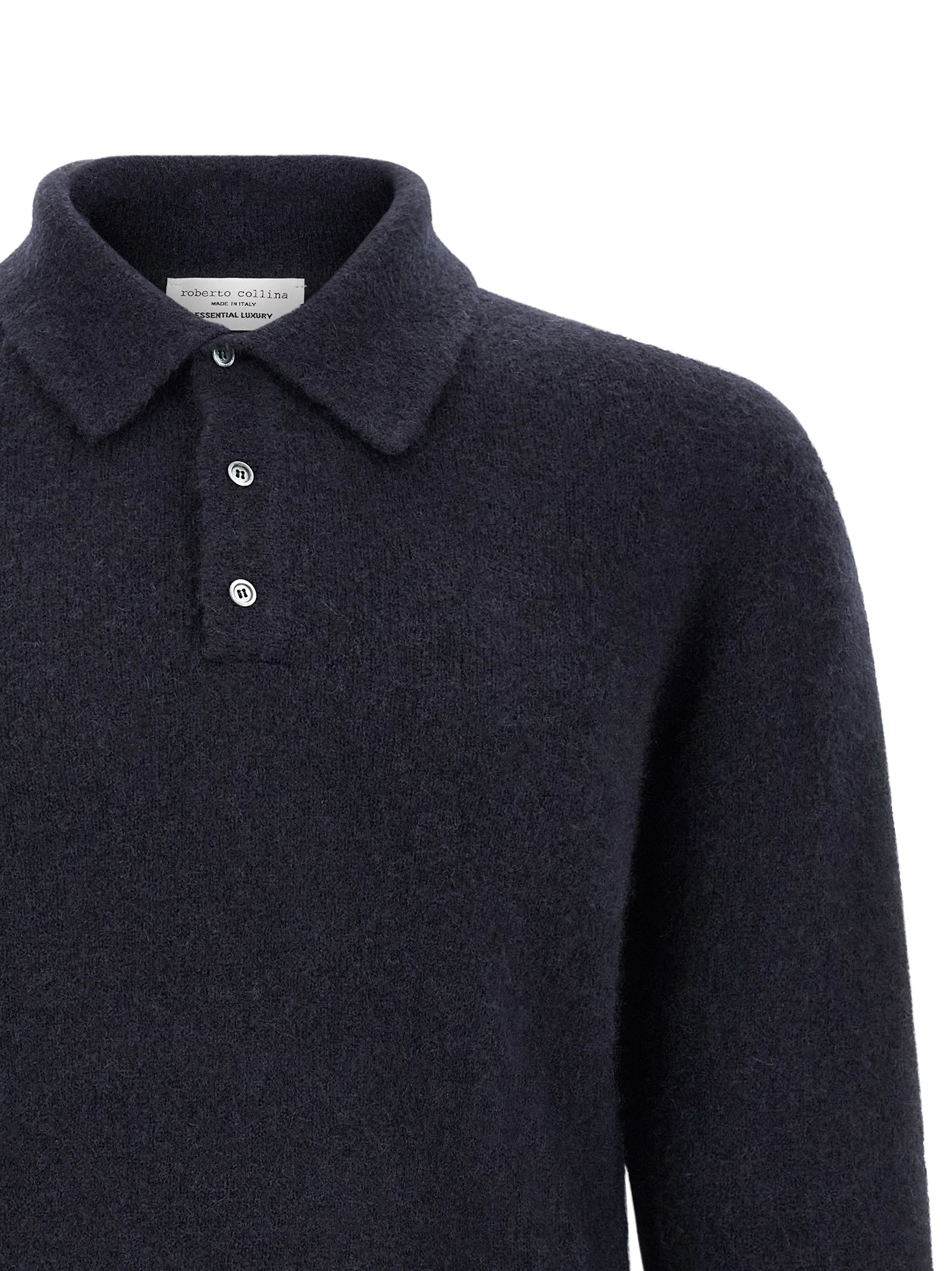 Cashmere and silk polo shirt