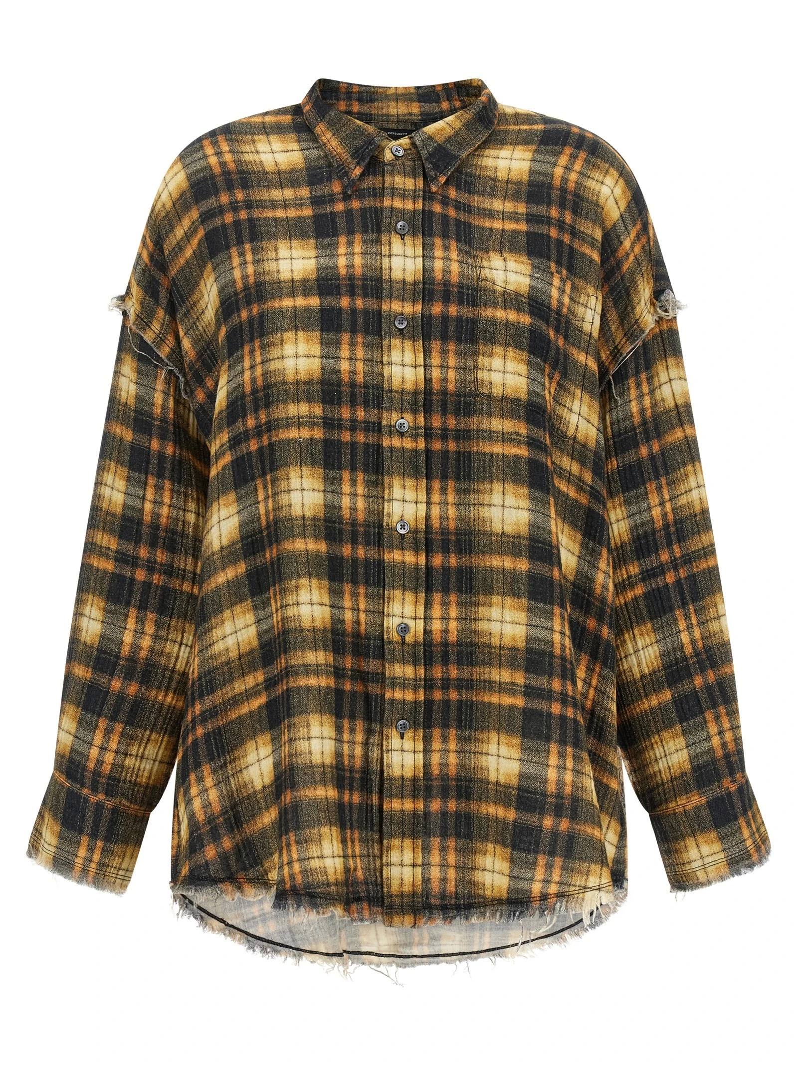 Raw cut hem shirt