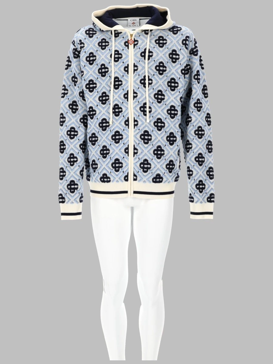 FELPA MONOGRAM CON CAPPUCCIO E ZIP