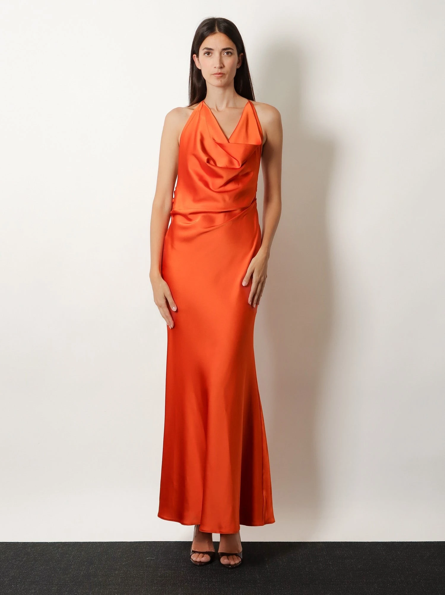 Satin long dress