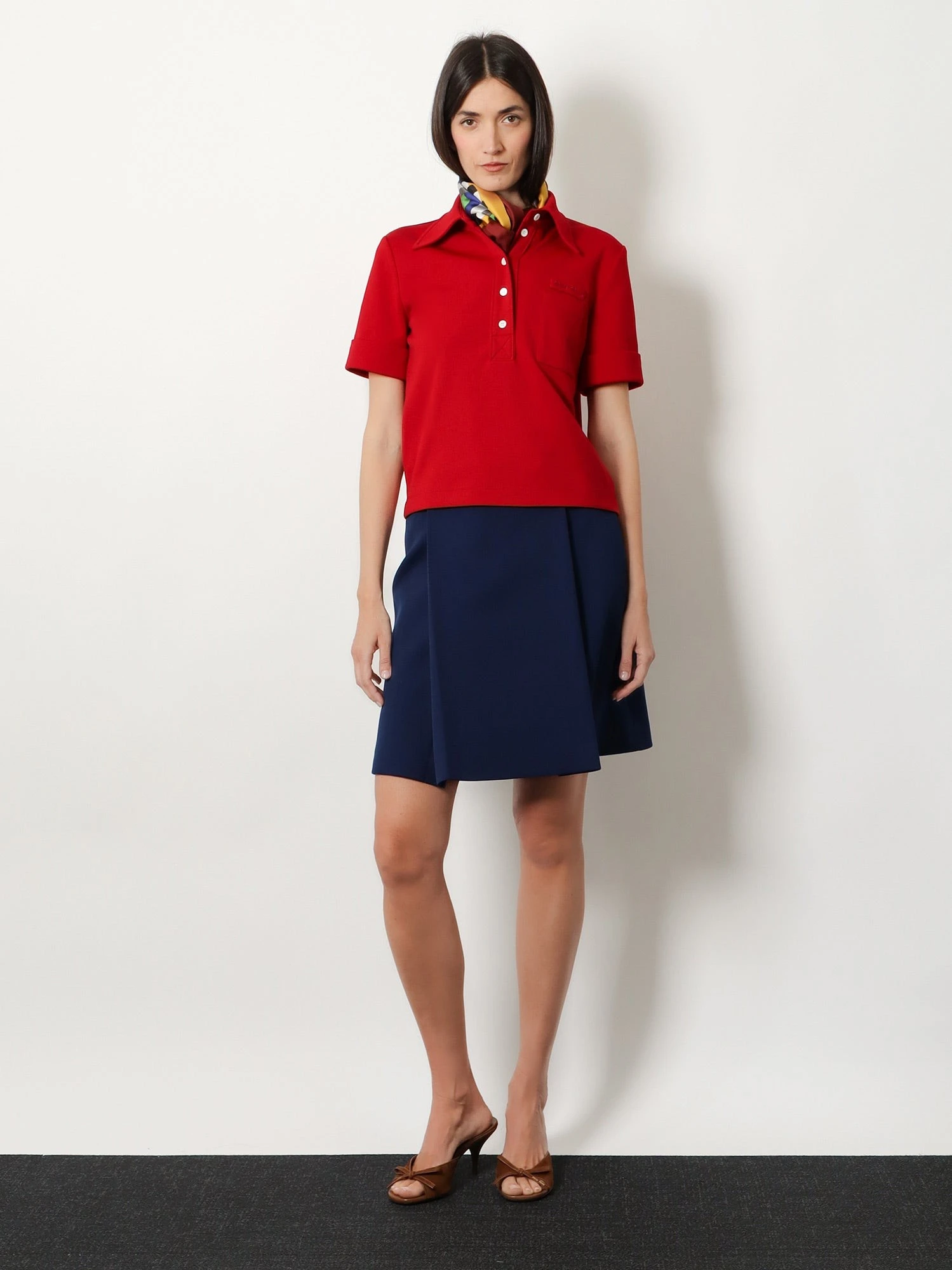 Polo Shirt with Lettering Logo patch