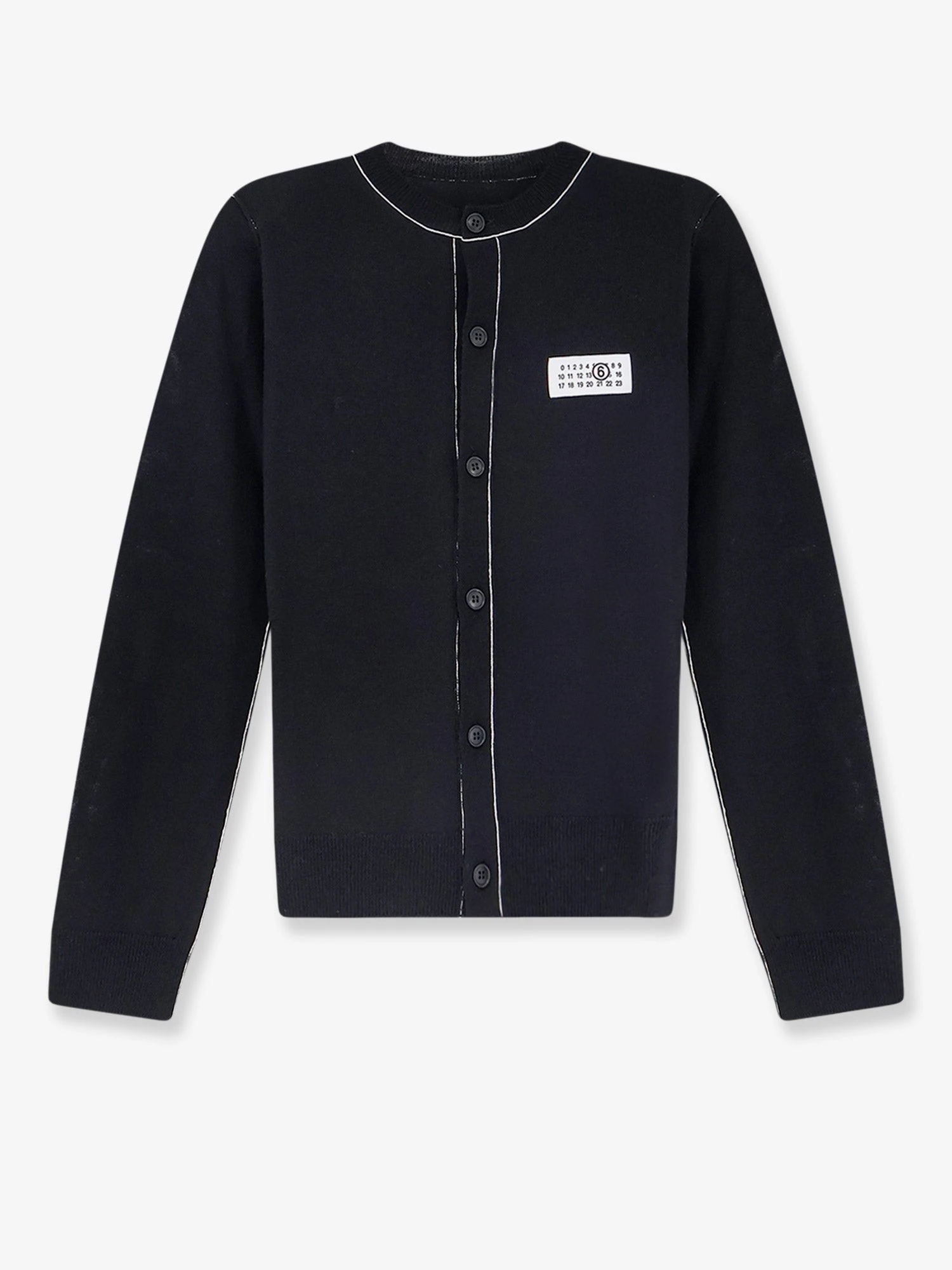 Wool blend cardigan with front Numeric detail