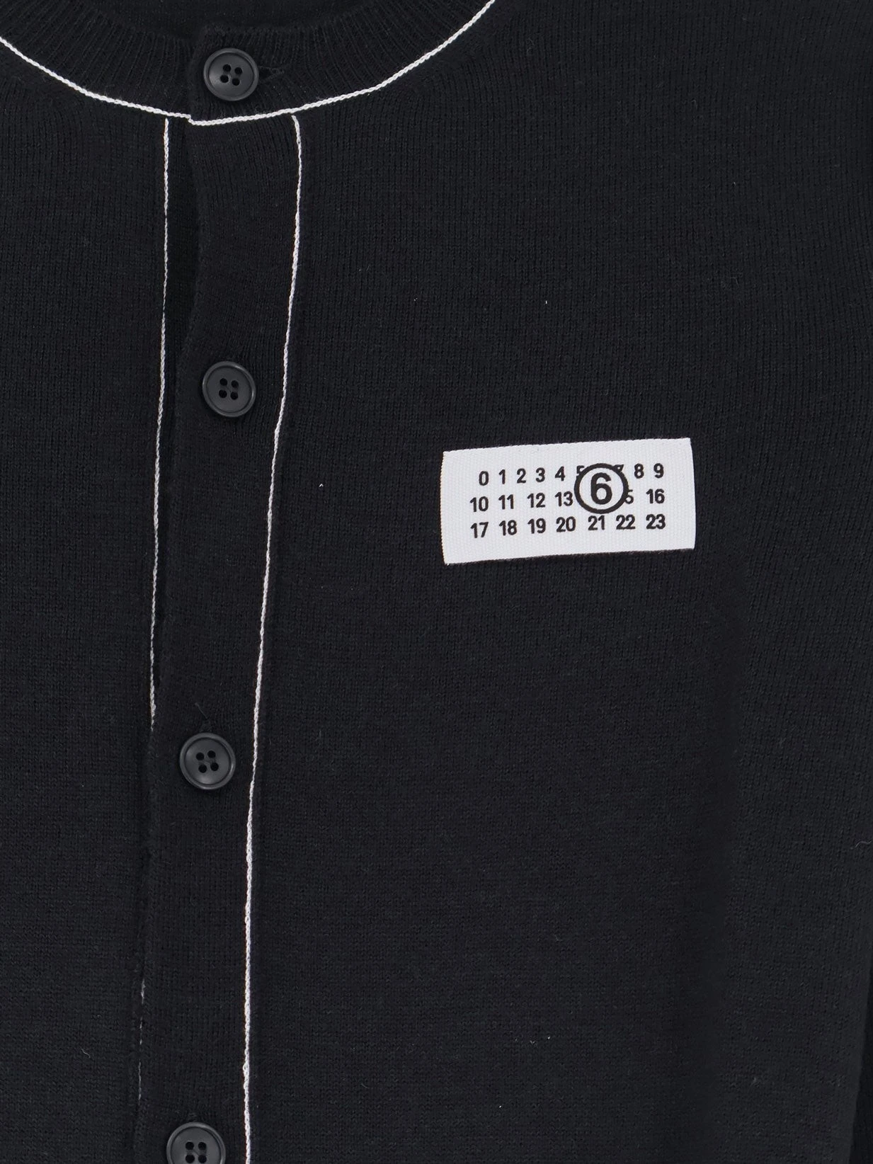 Wool blend cardigan with front Numeric detail