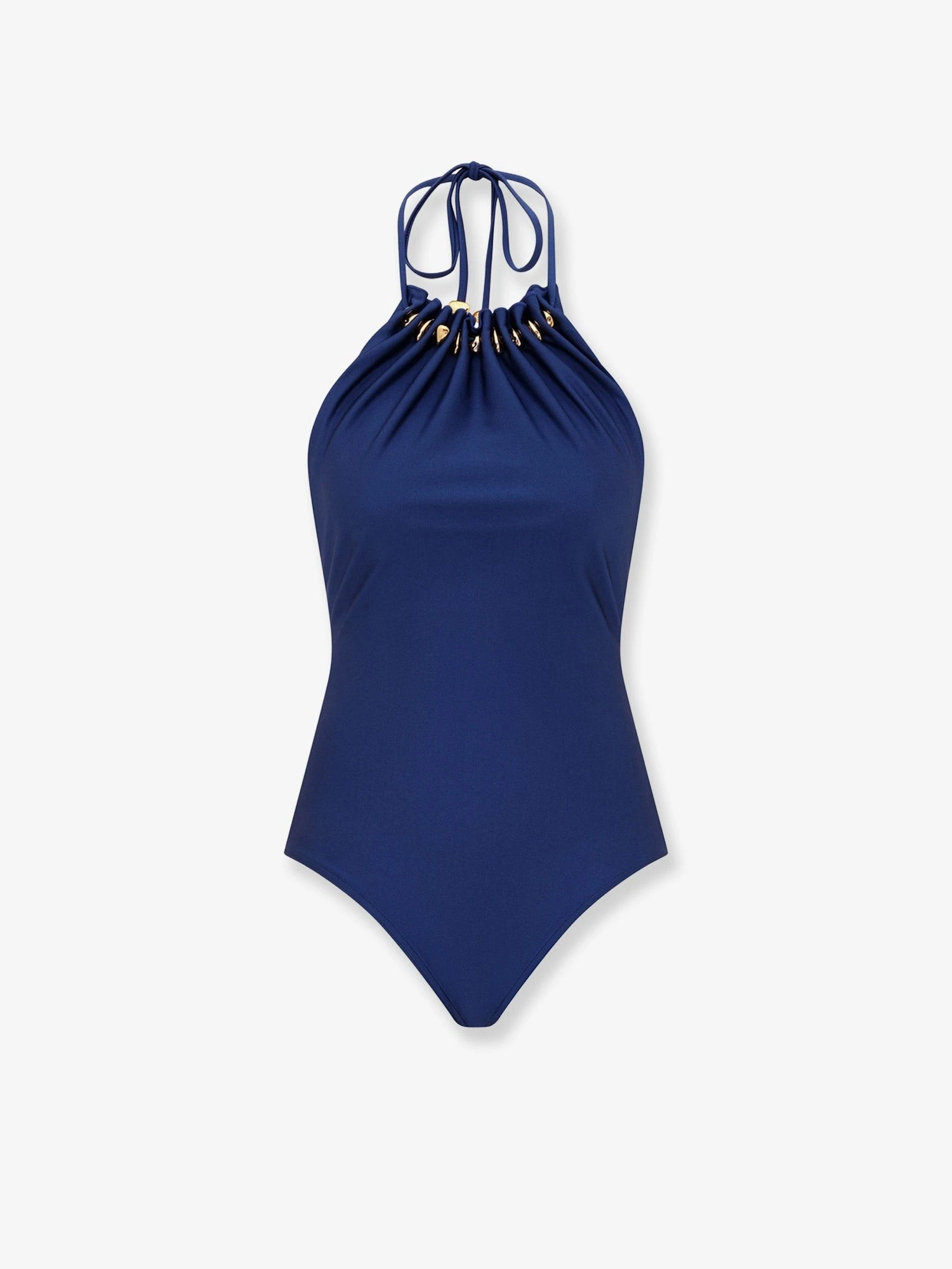 Aster one-piece swimsuit in shiny nylon with bead detail