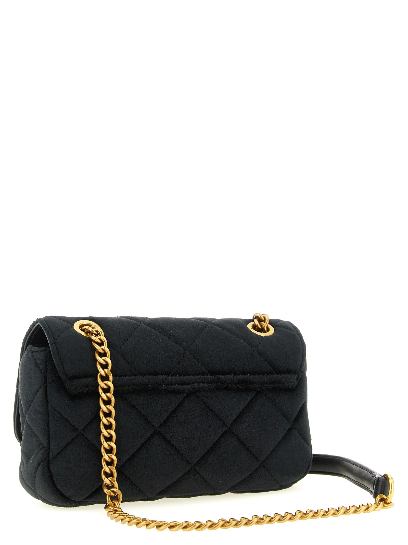 Shaved velvet shoulder strap
