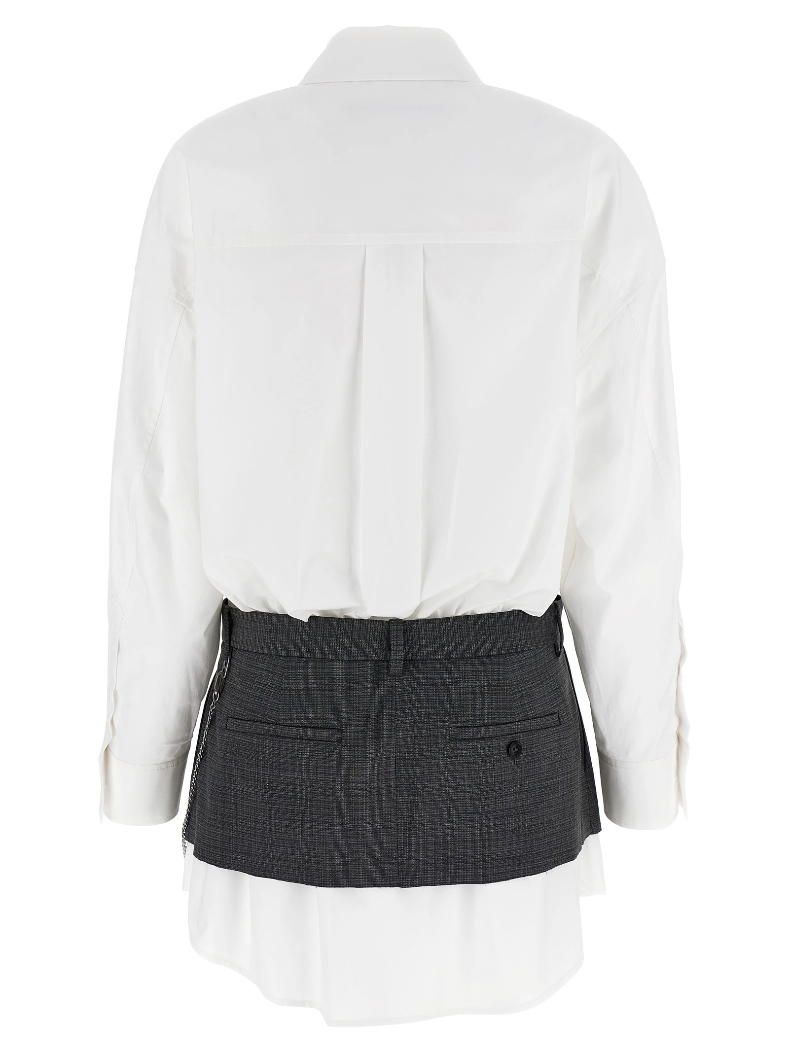 'Pre-Styled Shirt Dress W Chain' dress