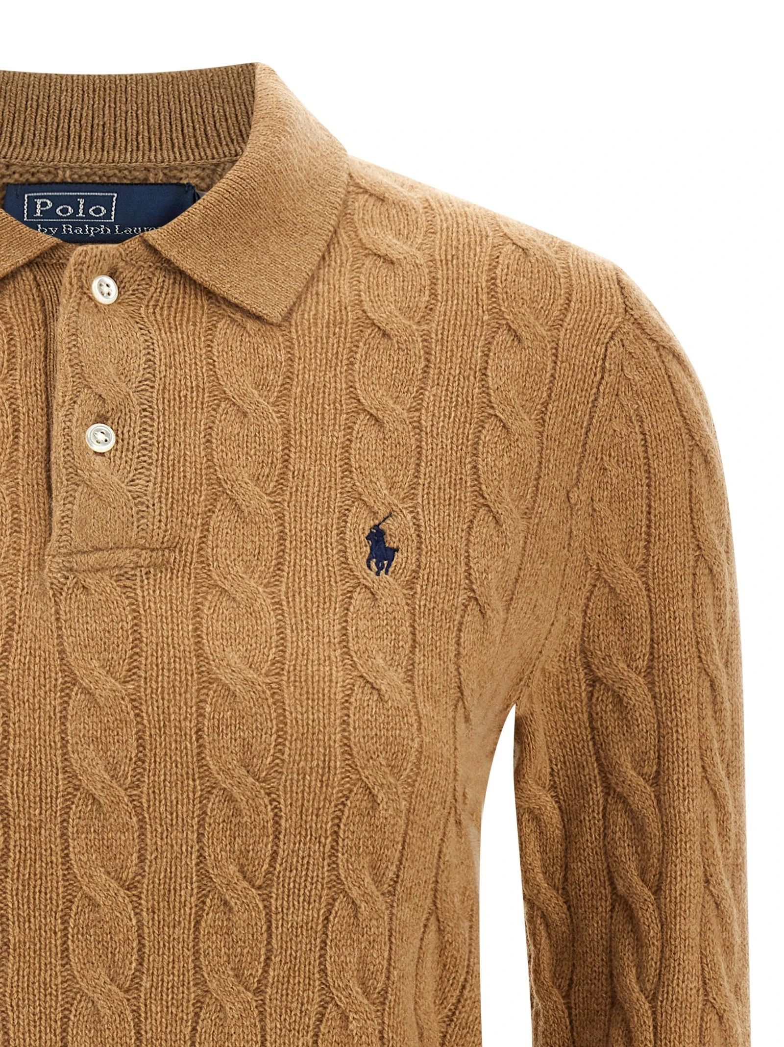 Braided polo shirt