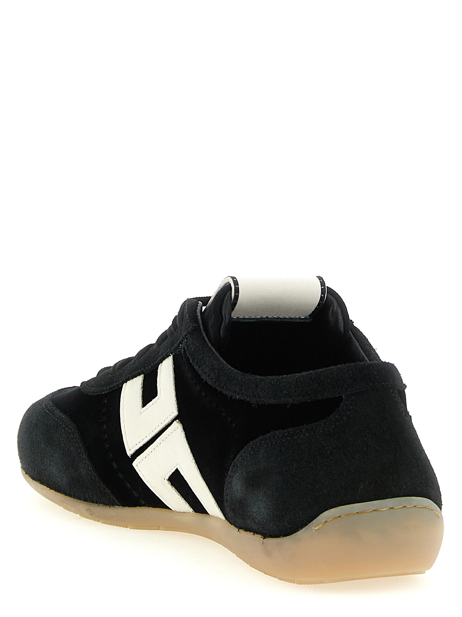 Nappa and velvet sneakers