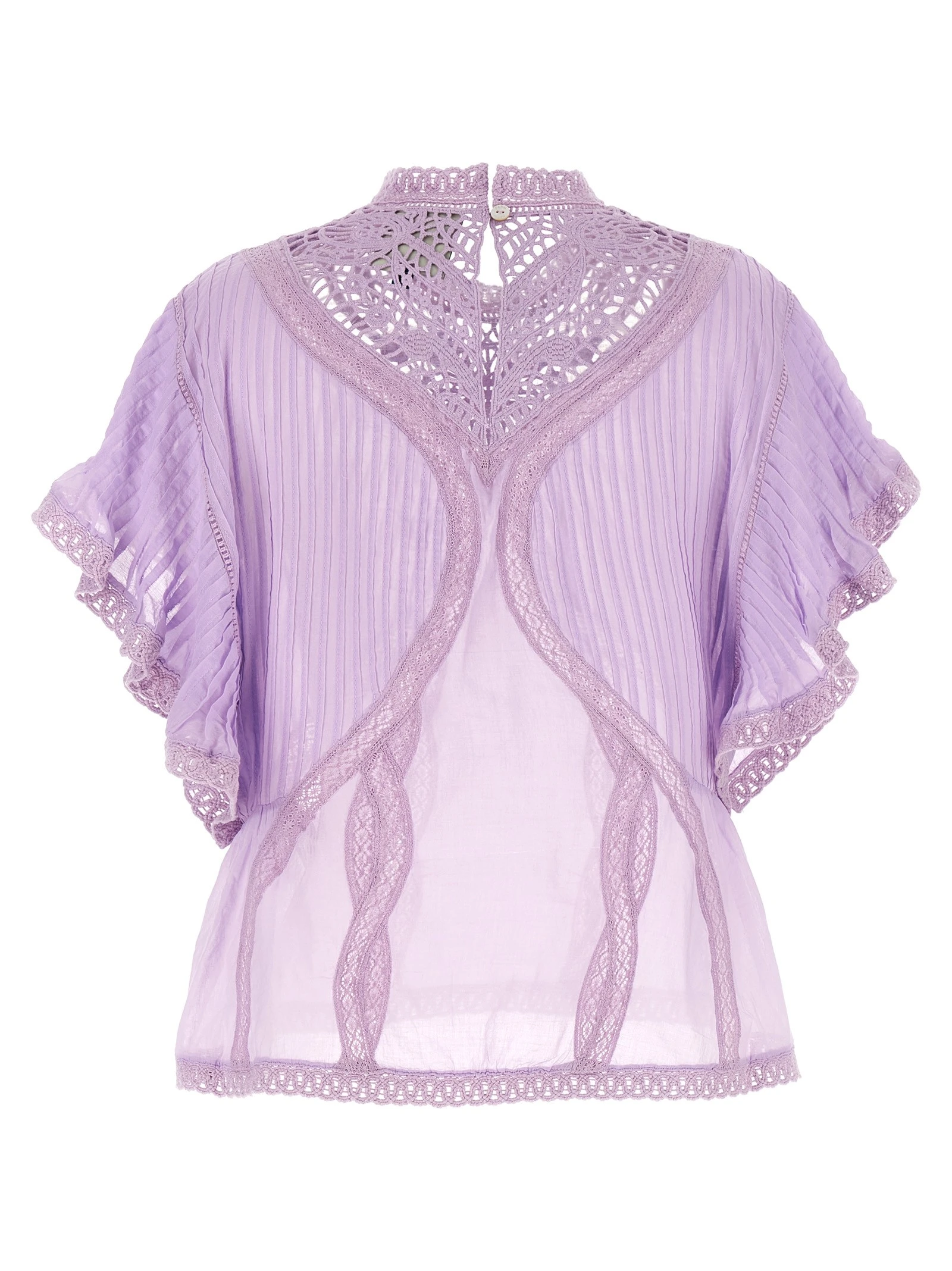 Openwork detail blouse