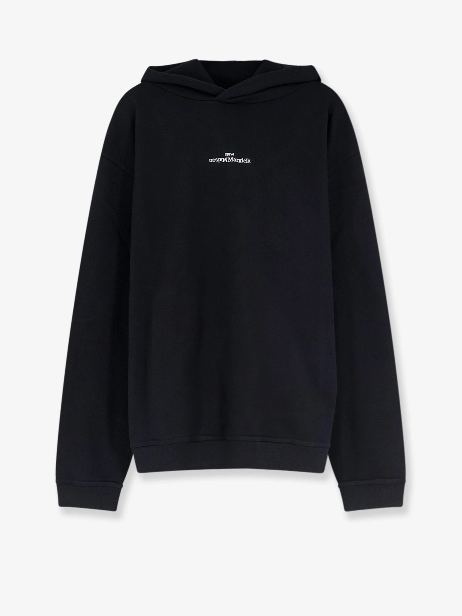 Cotton sweatshirt with front embroidered logo