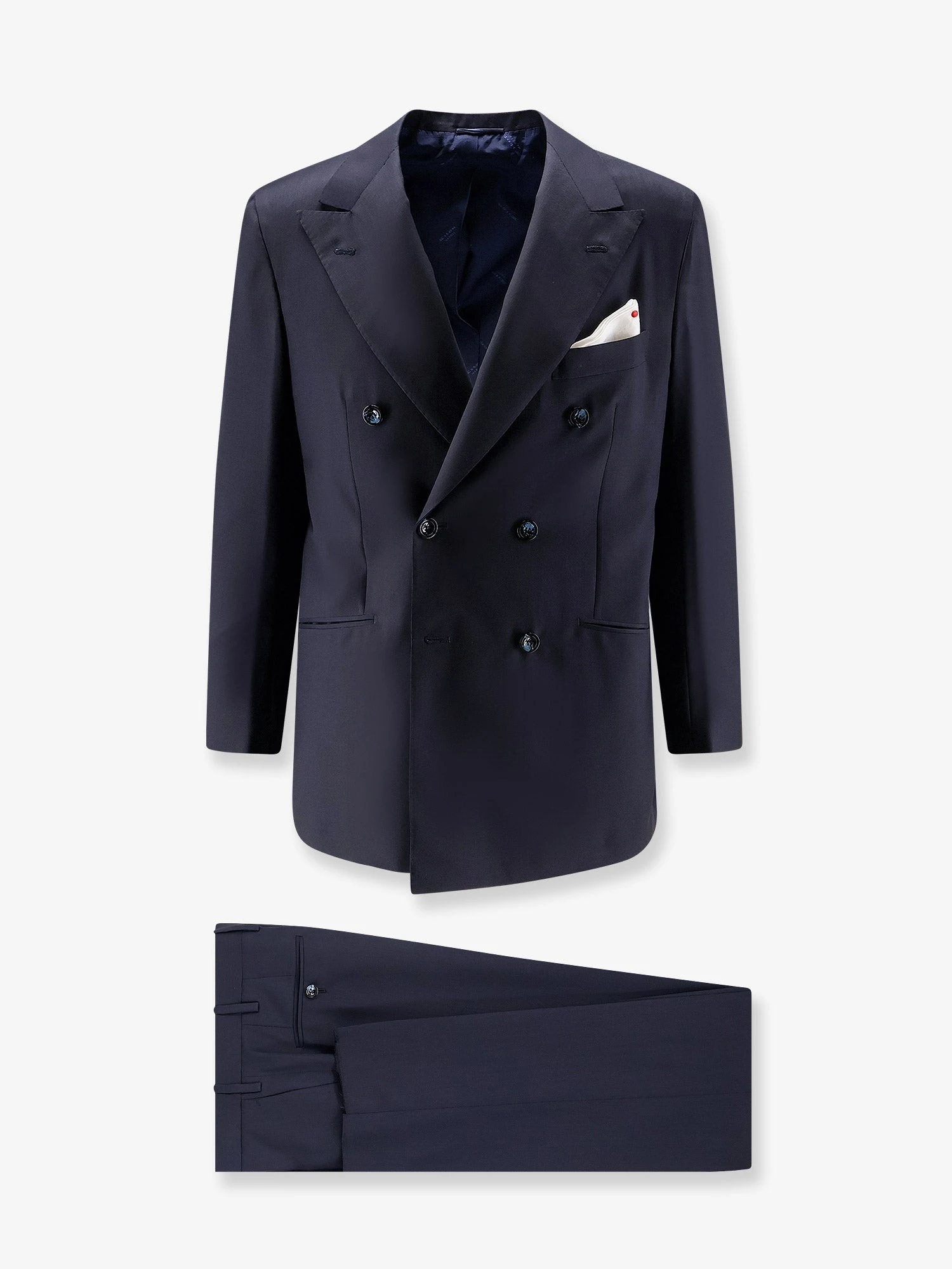 Double-breasted wool suit