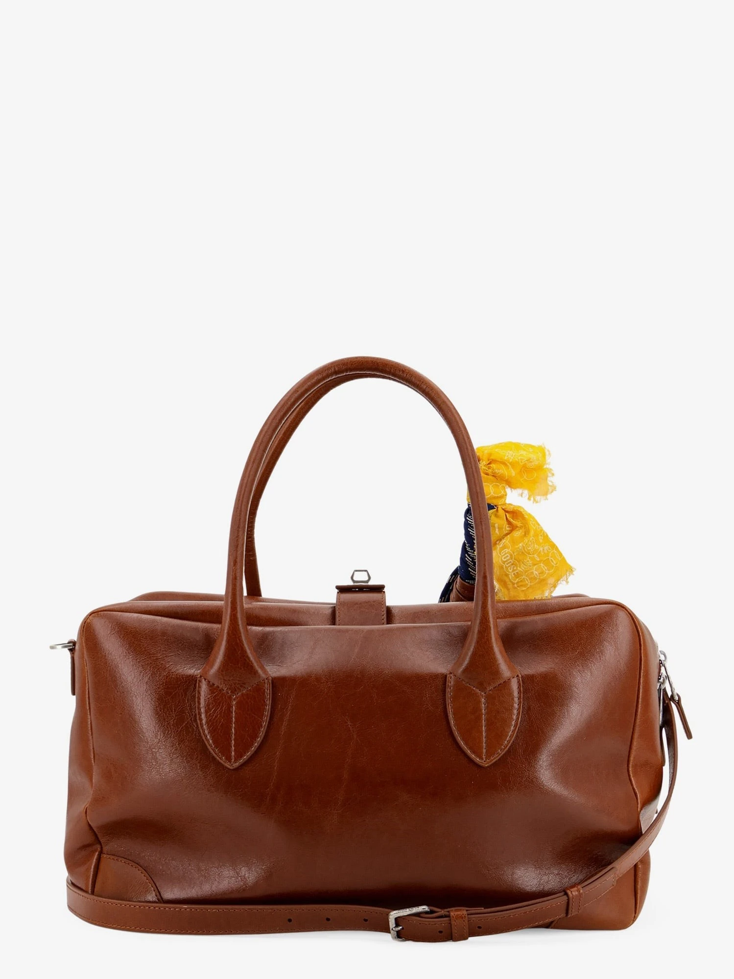 Vita leather handbag with front logo