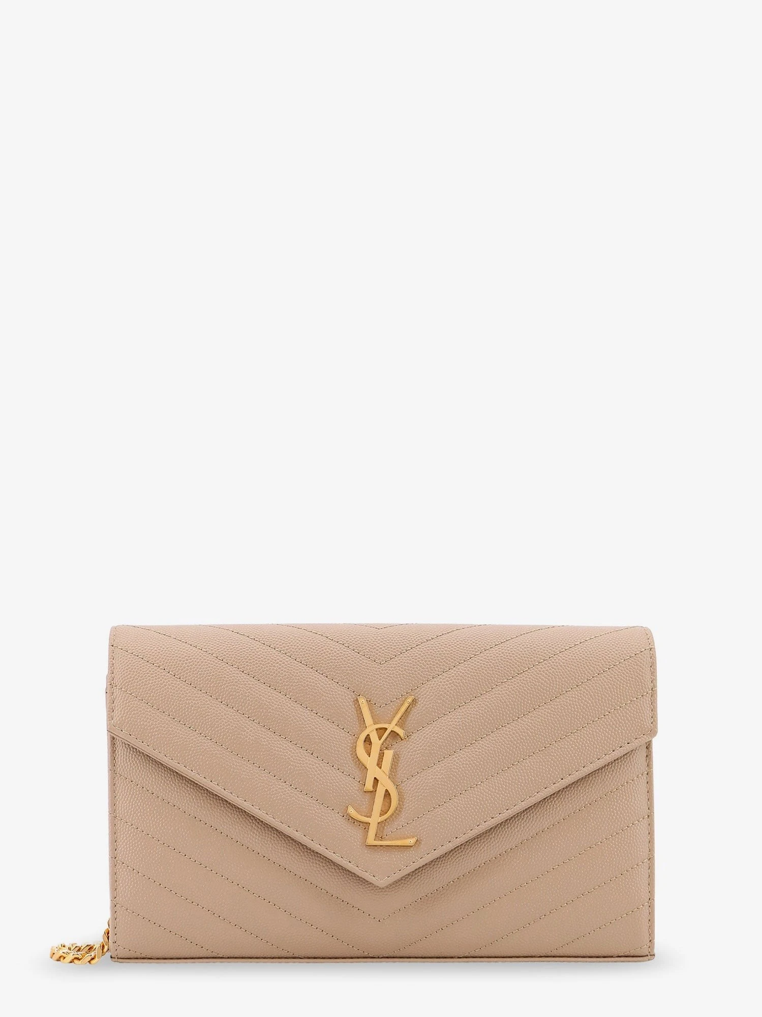 Leather crossbody bag with metal Cassandre logo