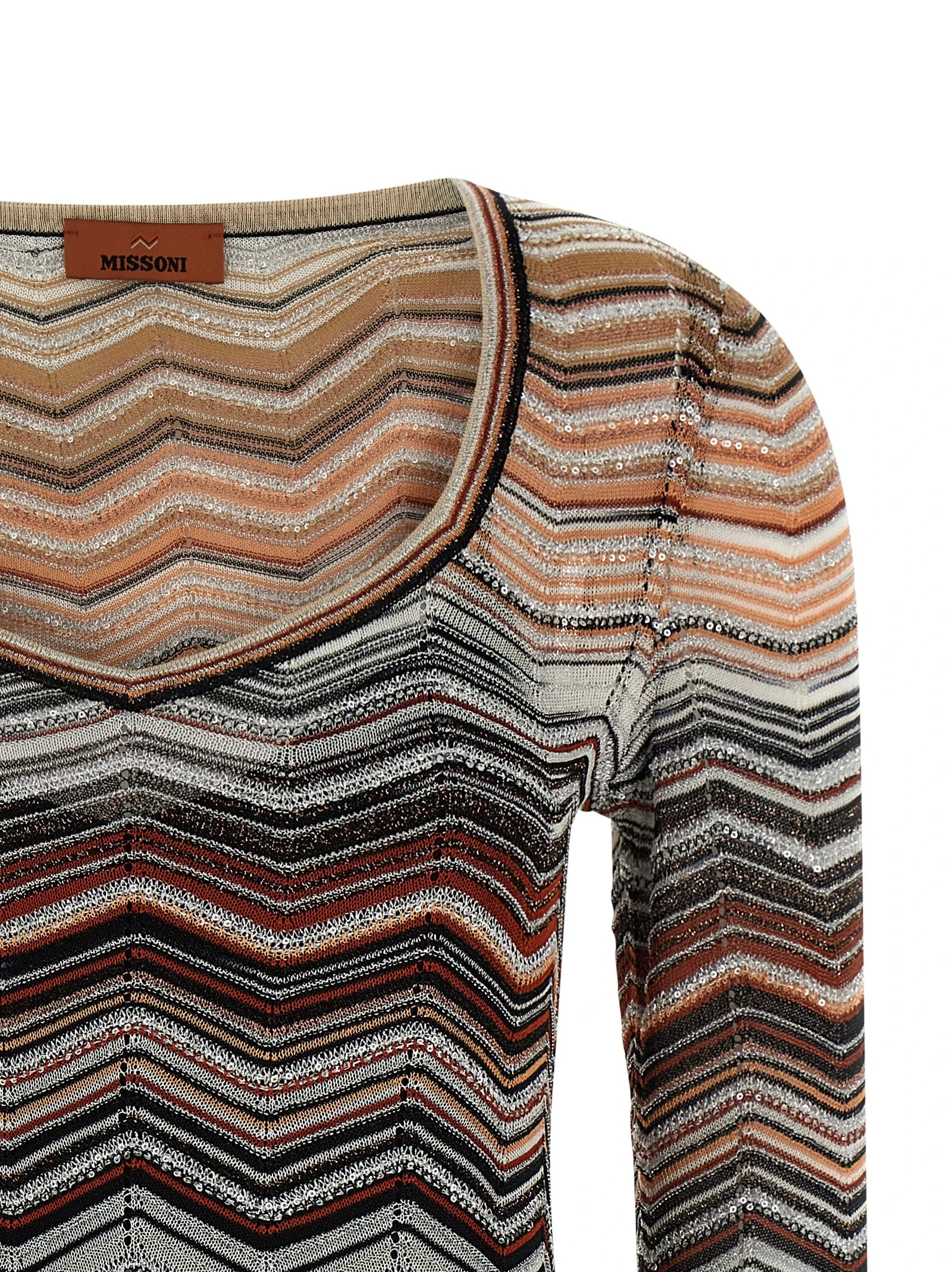 Chevron lamé dress