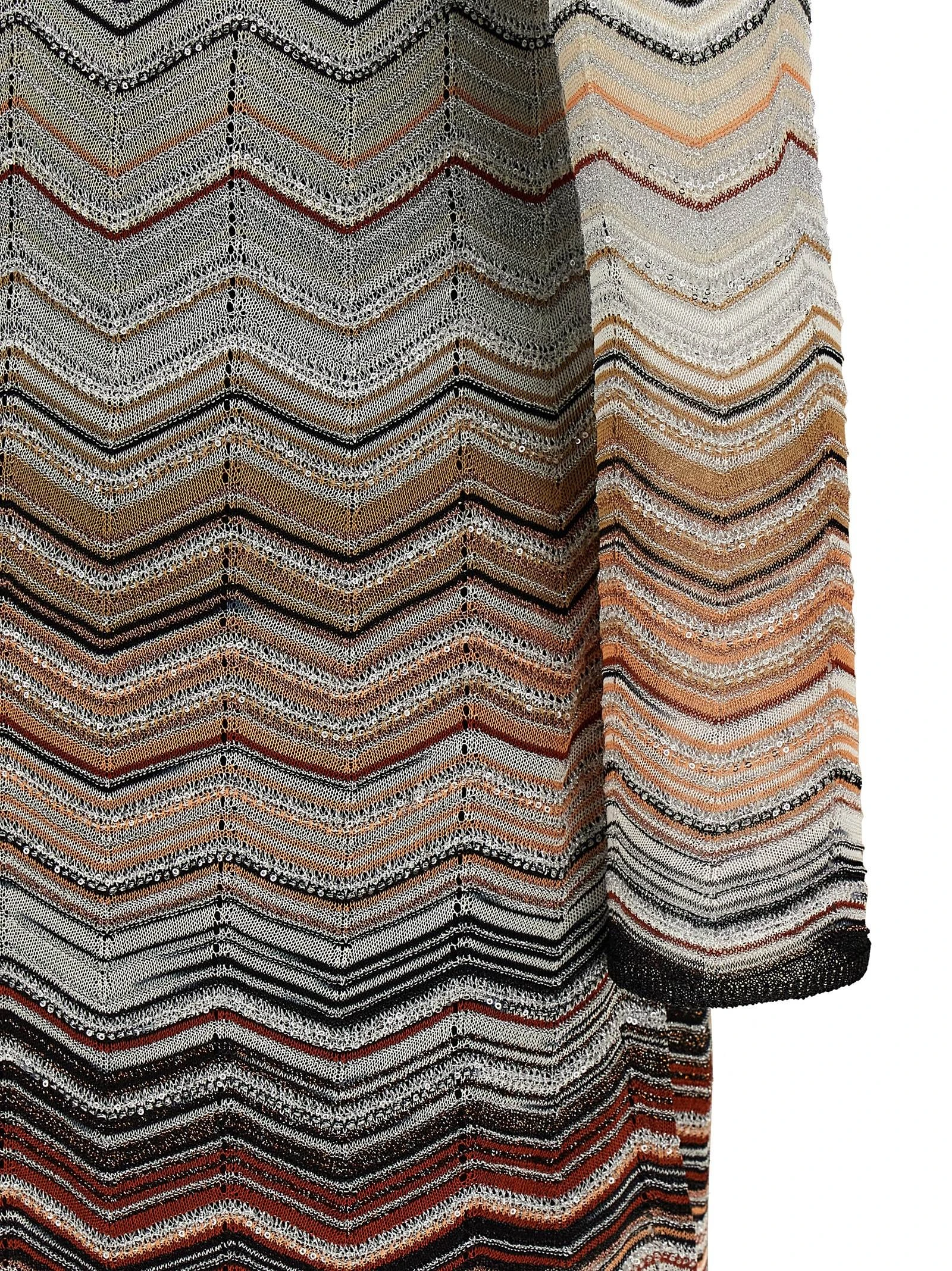 Chevron lamé dress
