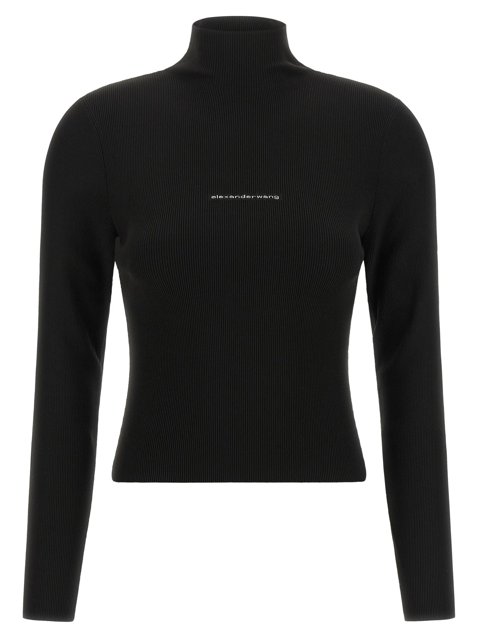 Ribbed sweater with logo